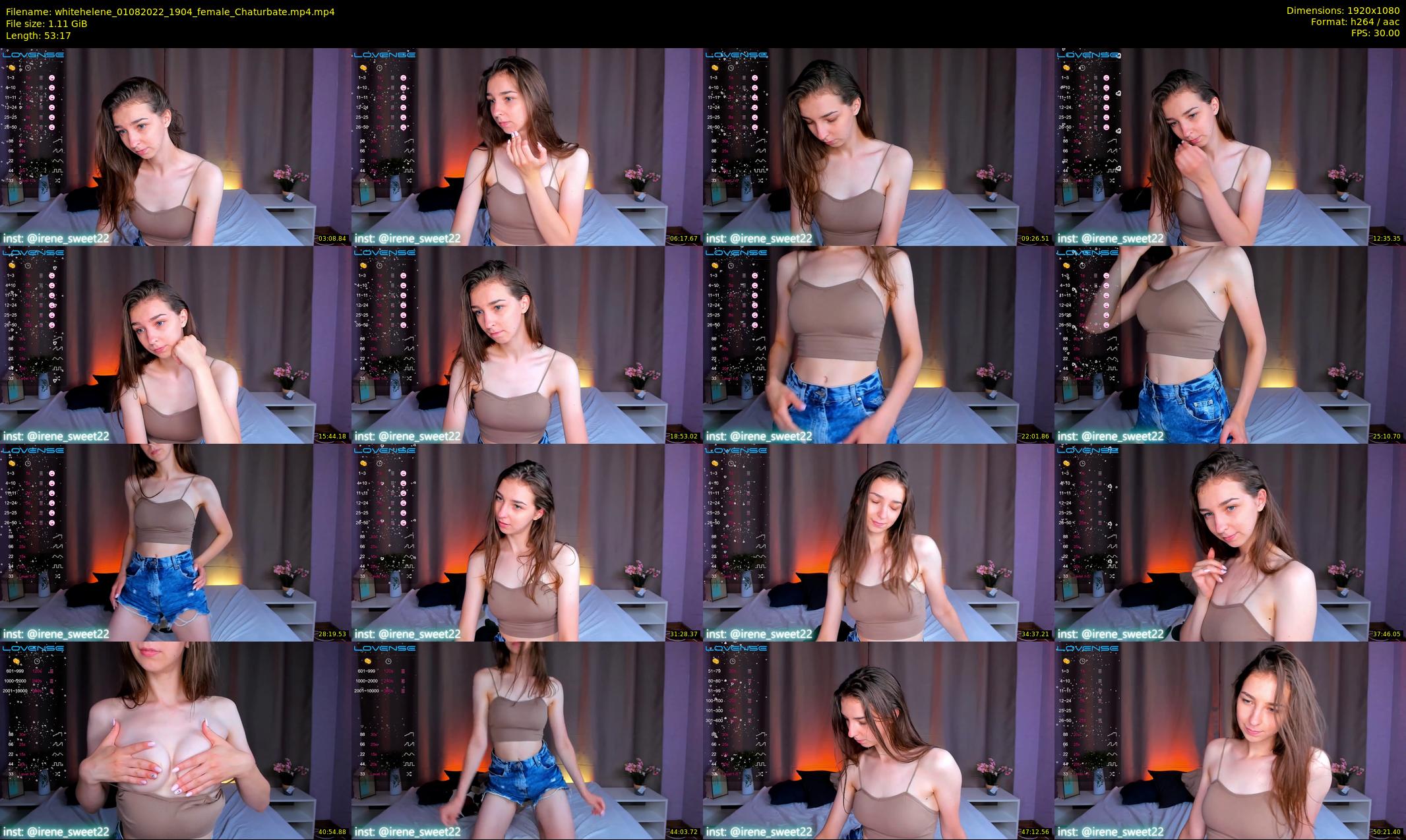 whitehelene — 54 minute Chaturbate female cam show recording, 1080p, Aug 1, 2022