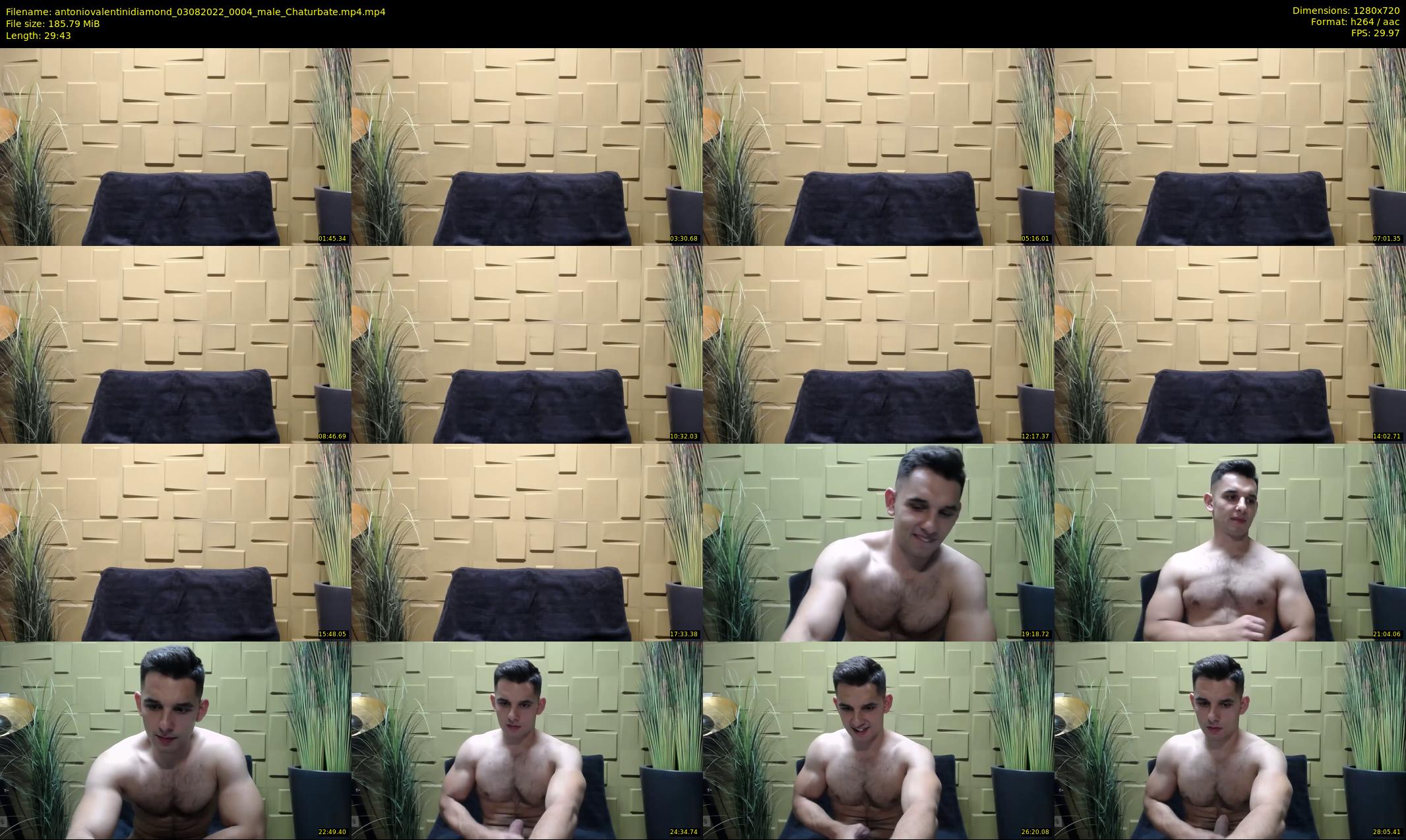 antoniovalentinidiamond — 30 minute Chaturbate male cam show recording, 720p, Aug 3, 2022