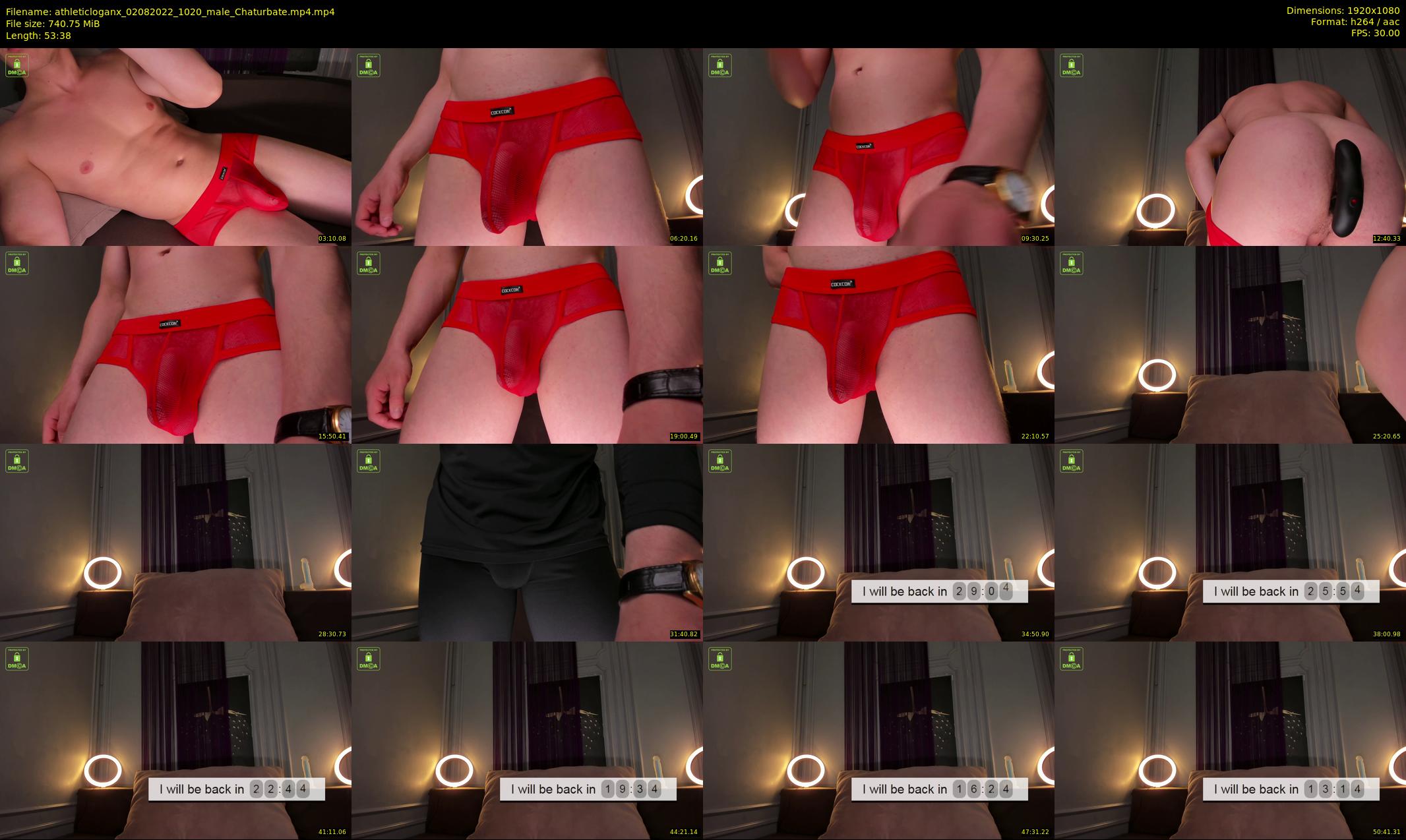 athleticloganx — 54 minute Chaturbate male cam show recording, 1080p, Aug 2, 2022