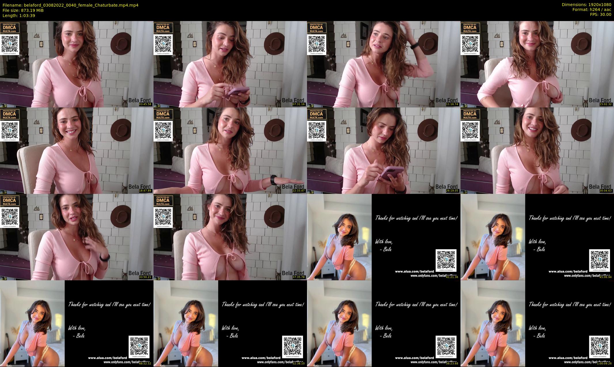 belaford — 64 minute Chaturbate female cam show recording, 1080p, Aug 3, 2022