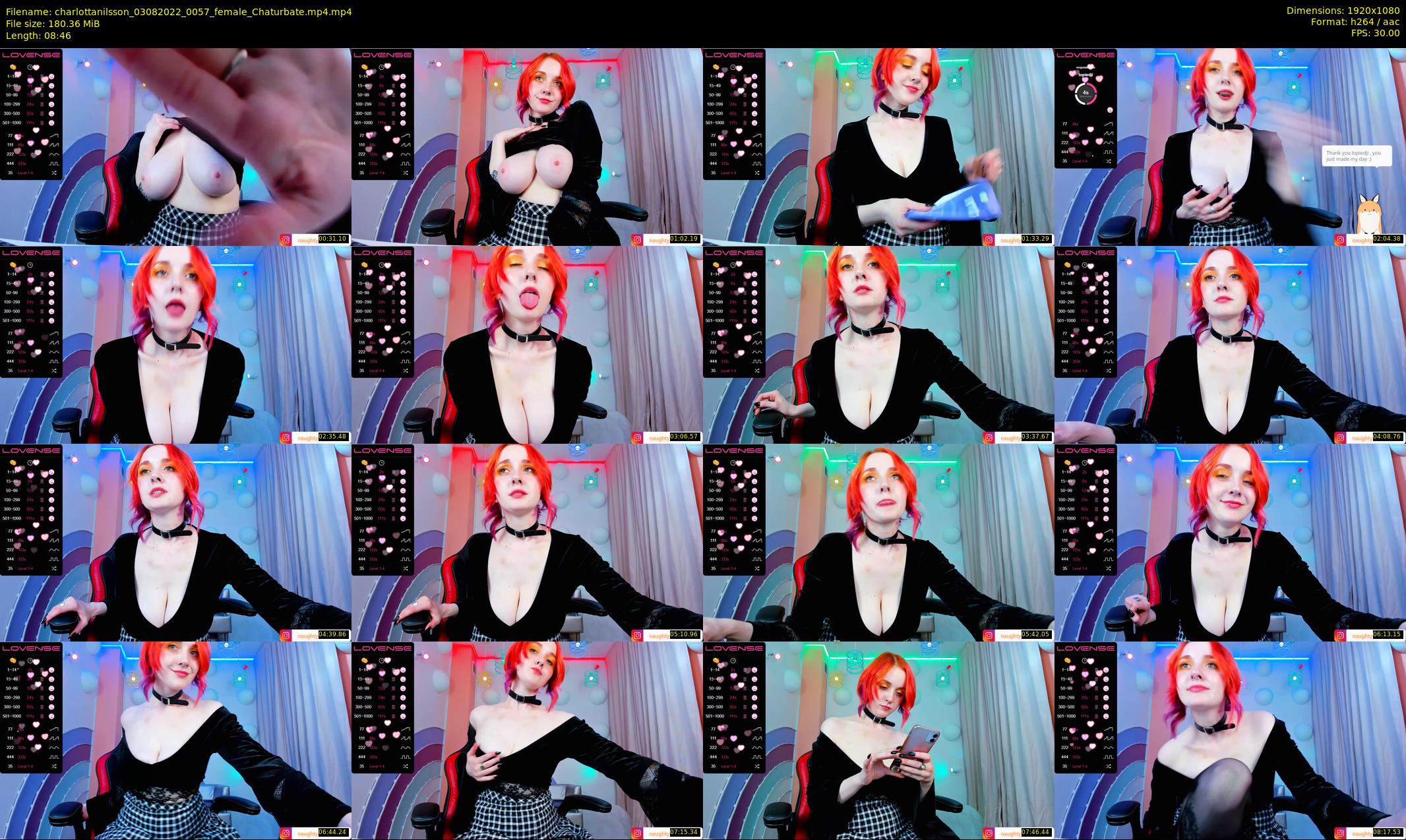 charlottanilsson — 9 minute Chaturbate female cam show recording, 1080p, Aug 3, 2022