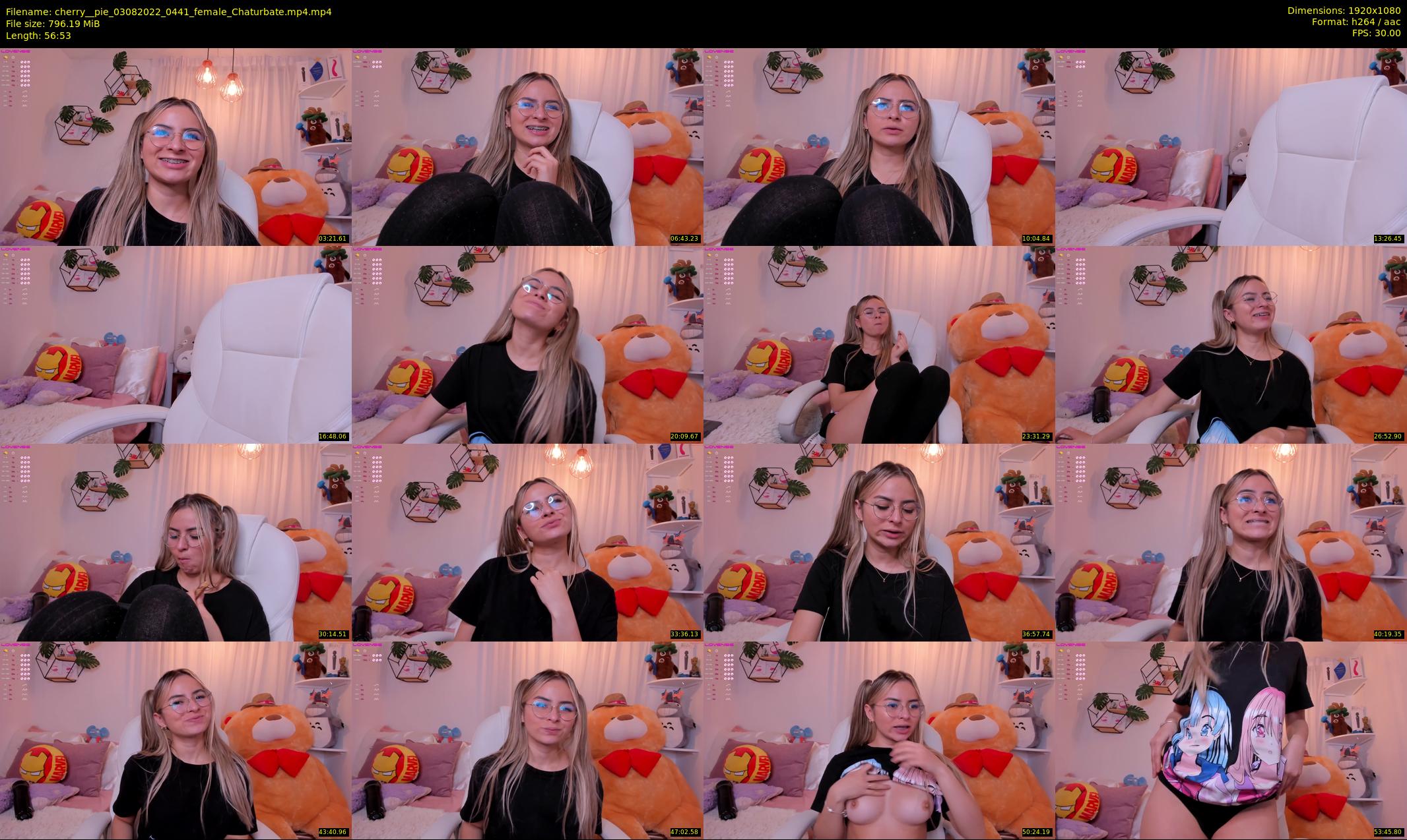 cherry__pie — 57 minute Chaturbate female cam show recording, 1080p, Aug 3, 2022