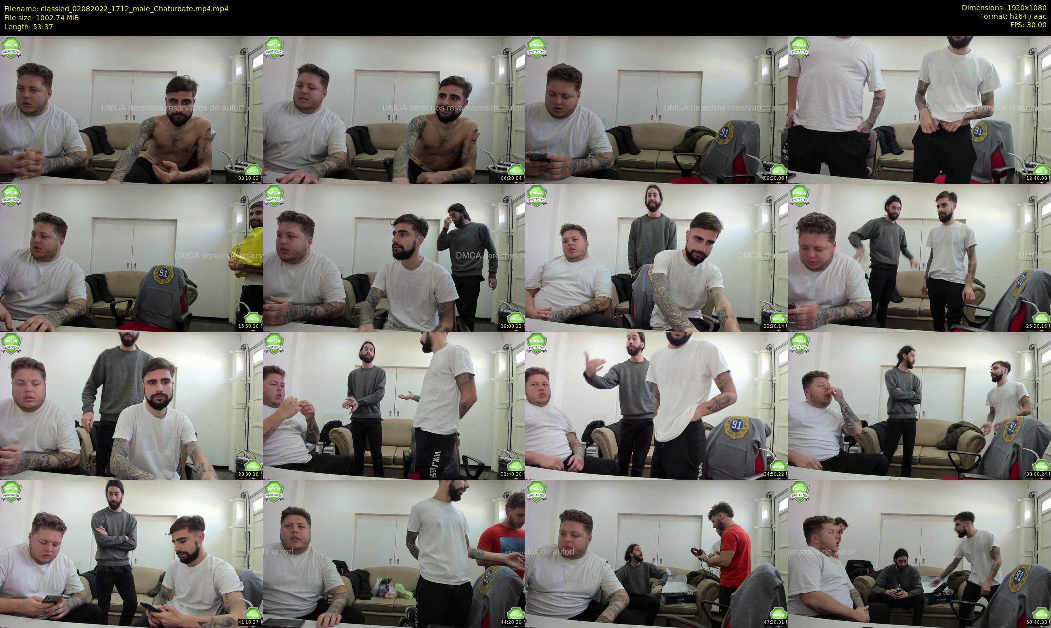 classied — 54 minute Chaturbate male cam show recording, 1080p, Aug 2, 2022