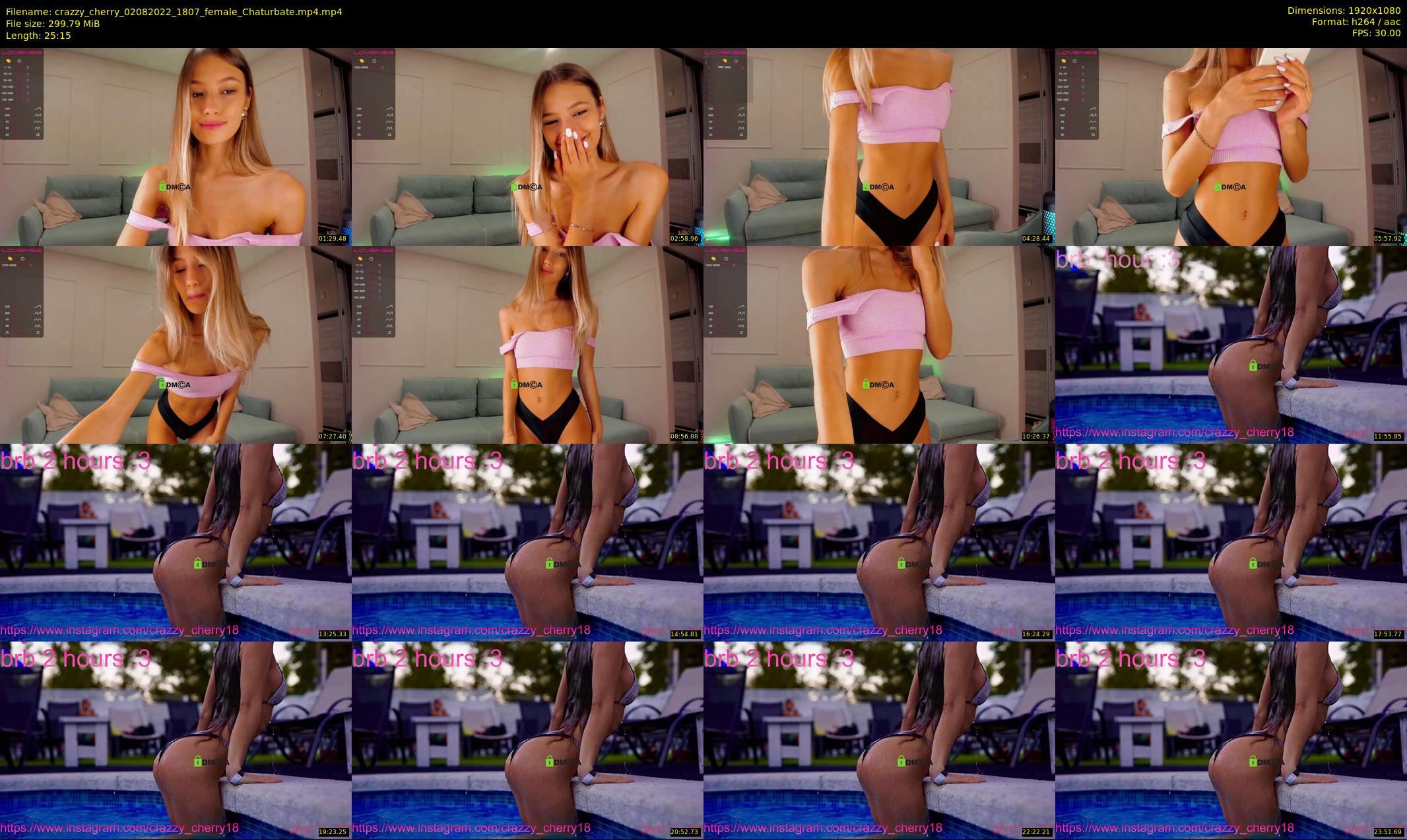crazzy_cherry — 26 minute Chaturbate female cam show recording, 1080p, Aug 2, 2022