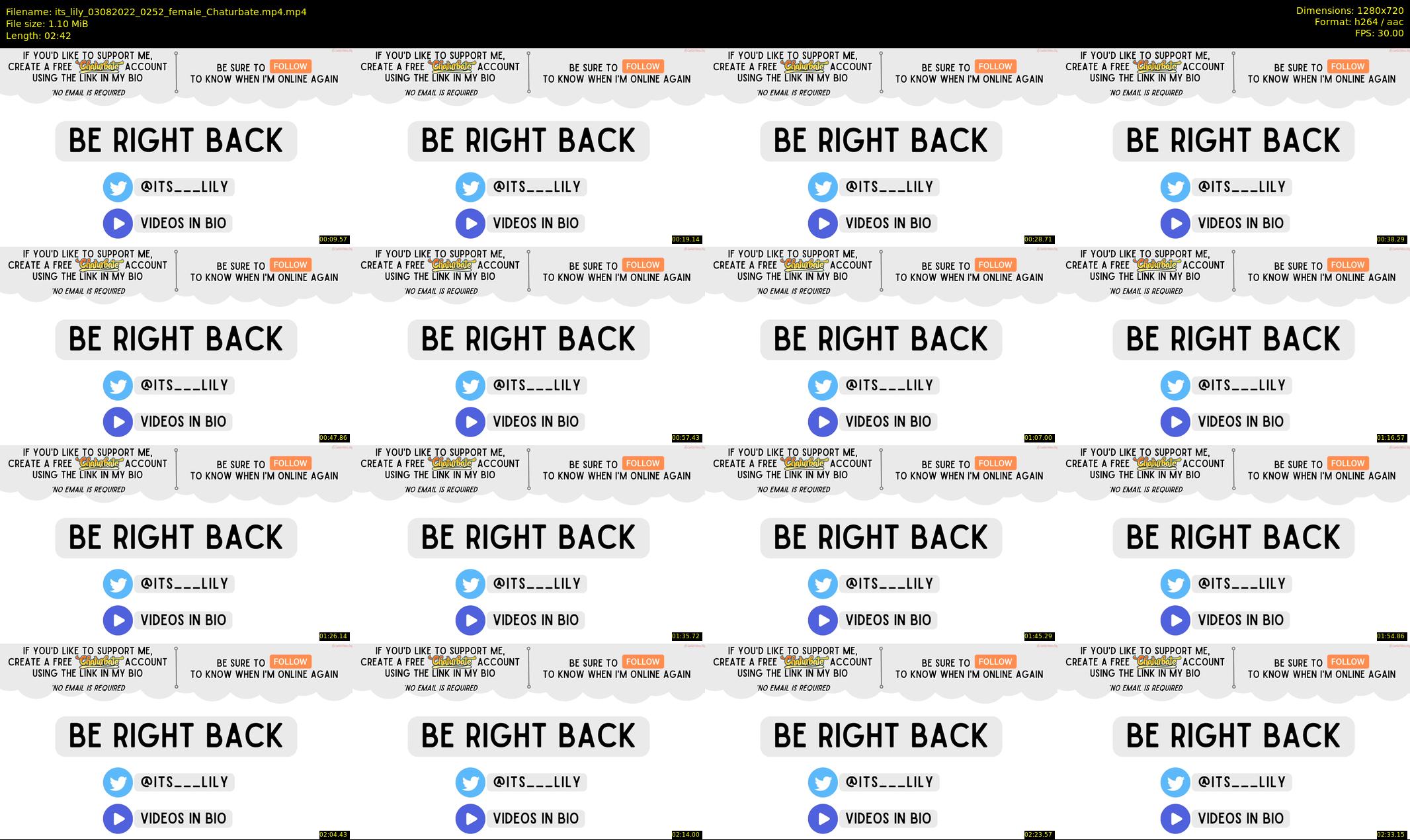 its_lily — 3 minute Chaturbate female cam show recording, 720p, Aug 3, 2022