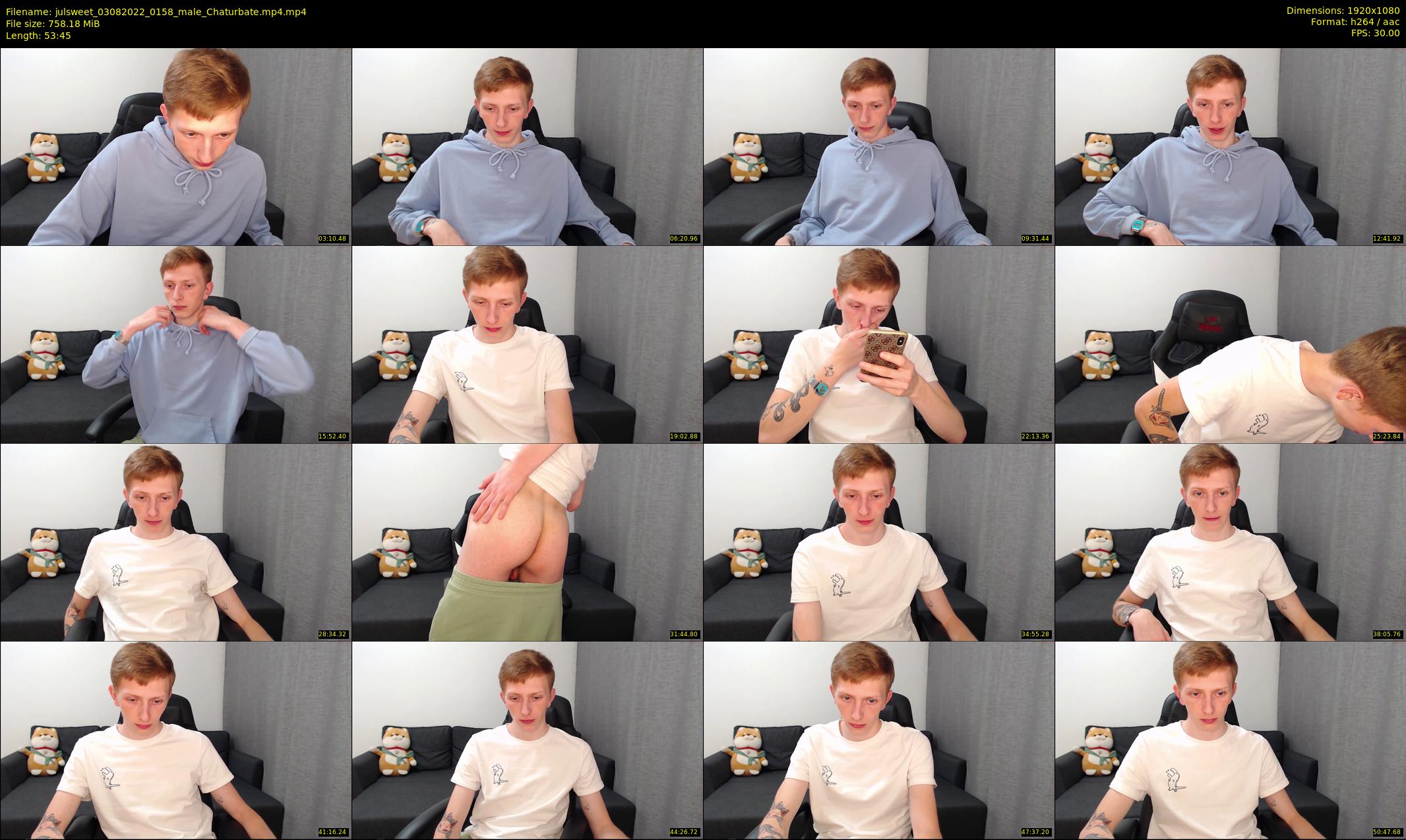 julsweet — 54 minute Chaturbate male cam show recording, 1080p, Aug 3, 2022