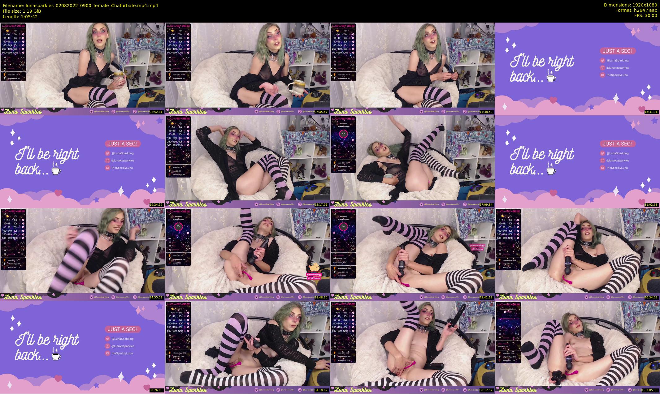 lunasparkles — 66 minute Chaturbate female cam show recording, 1080p, Aug 2, 2022