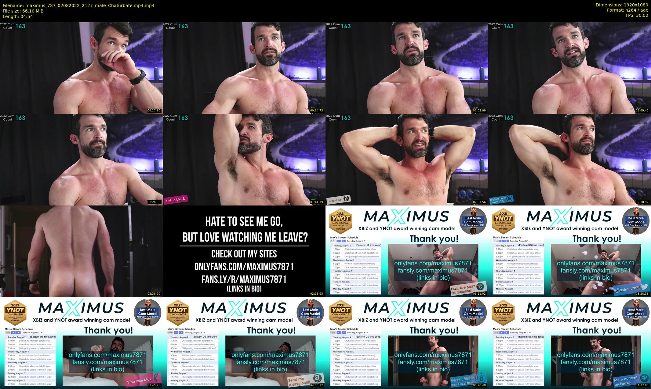 maximus_787 — 5 minute Chaturbate male cam show recording, 1080p, Aug 2, 2022