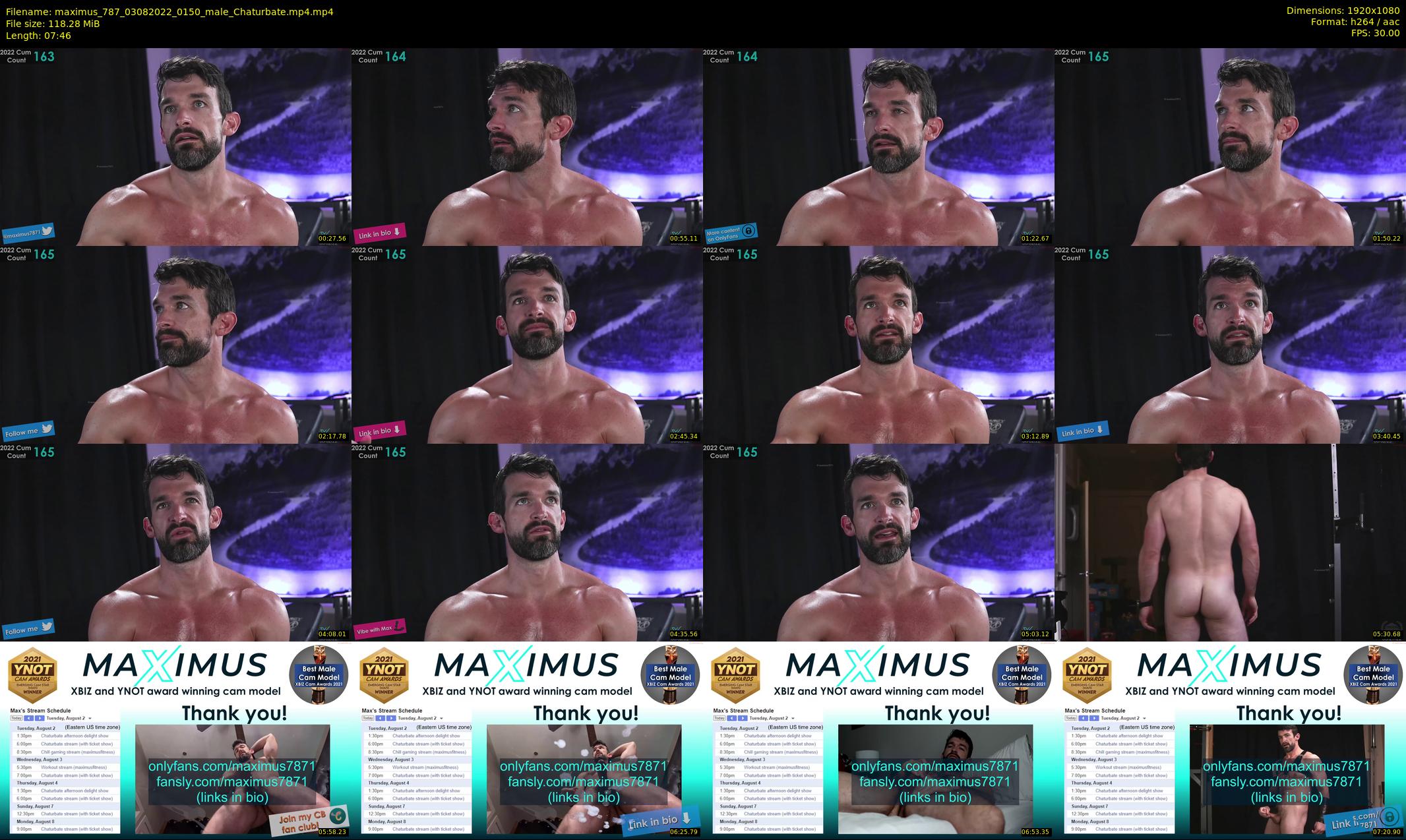 maximus_787 — 8 minute Chaturbate male cam show recording, 1080p, Aug 3, 2022