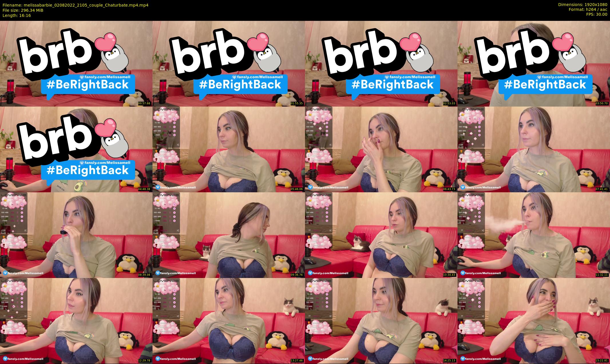melissabarbie — 17 minute Chaturbate couple cam show recording, 1080p, Aug 2, 2022
