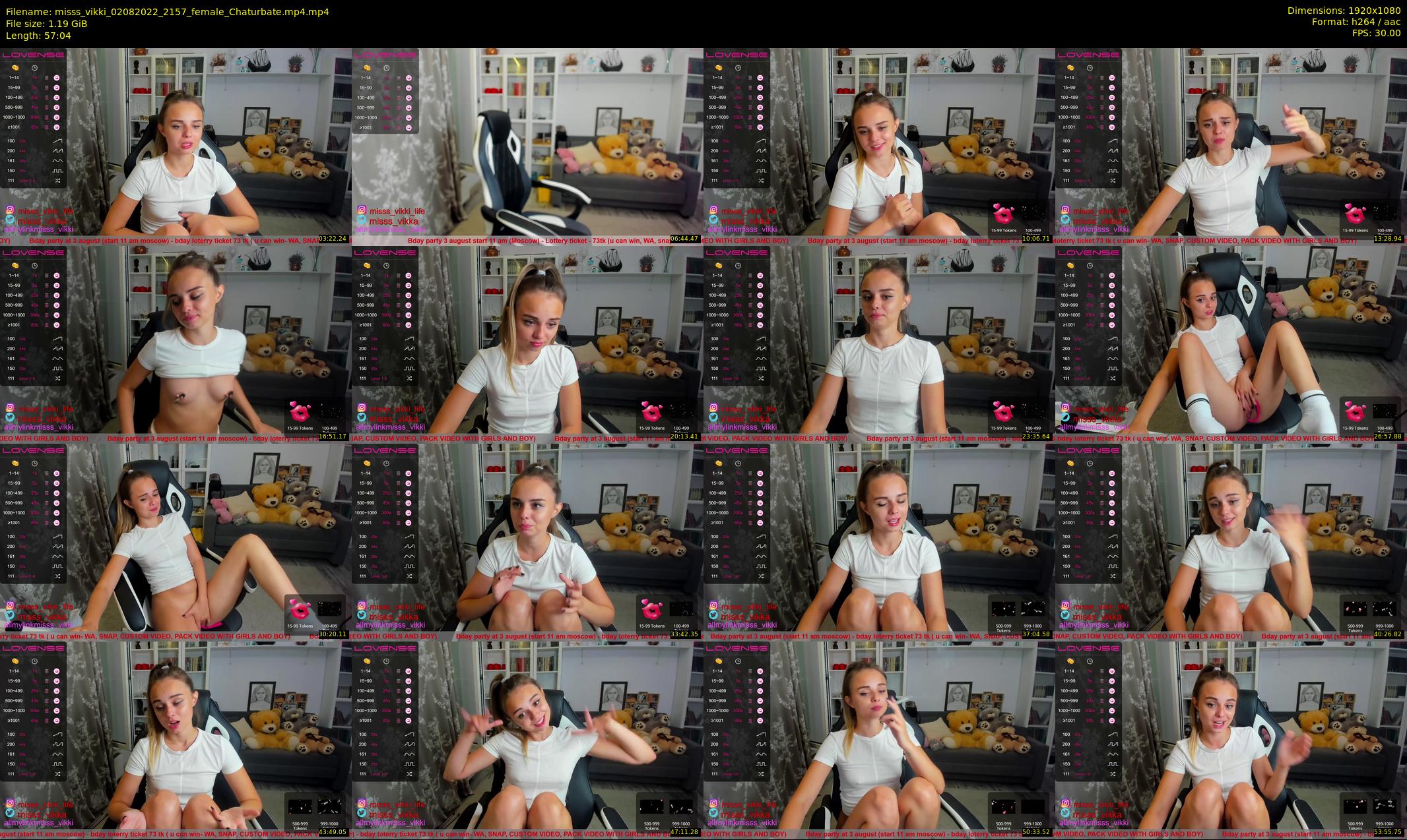 misss_vikki — 58 minute Chaturbate female cam show recording, 1080p, Aug 2, 2022