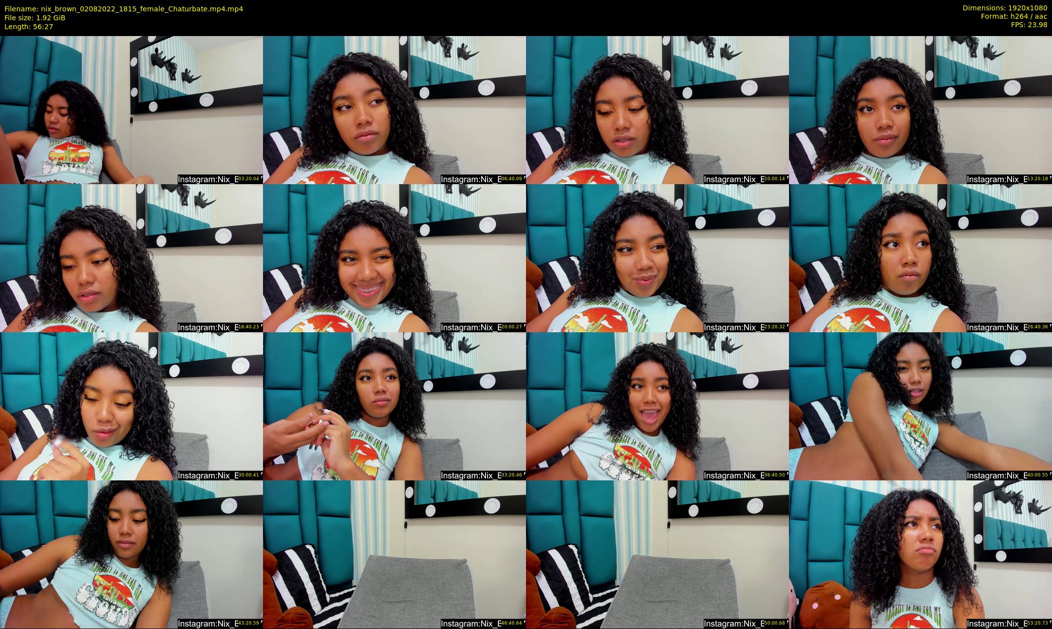 nix_brown — 57 minute Chaturbate female cam show recording, 1080p, Aug 2, 2022