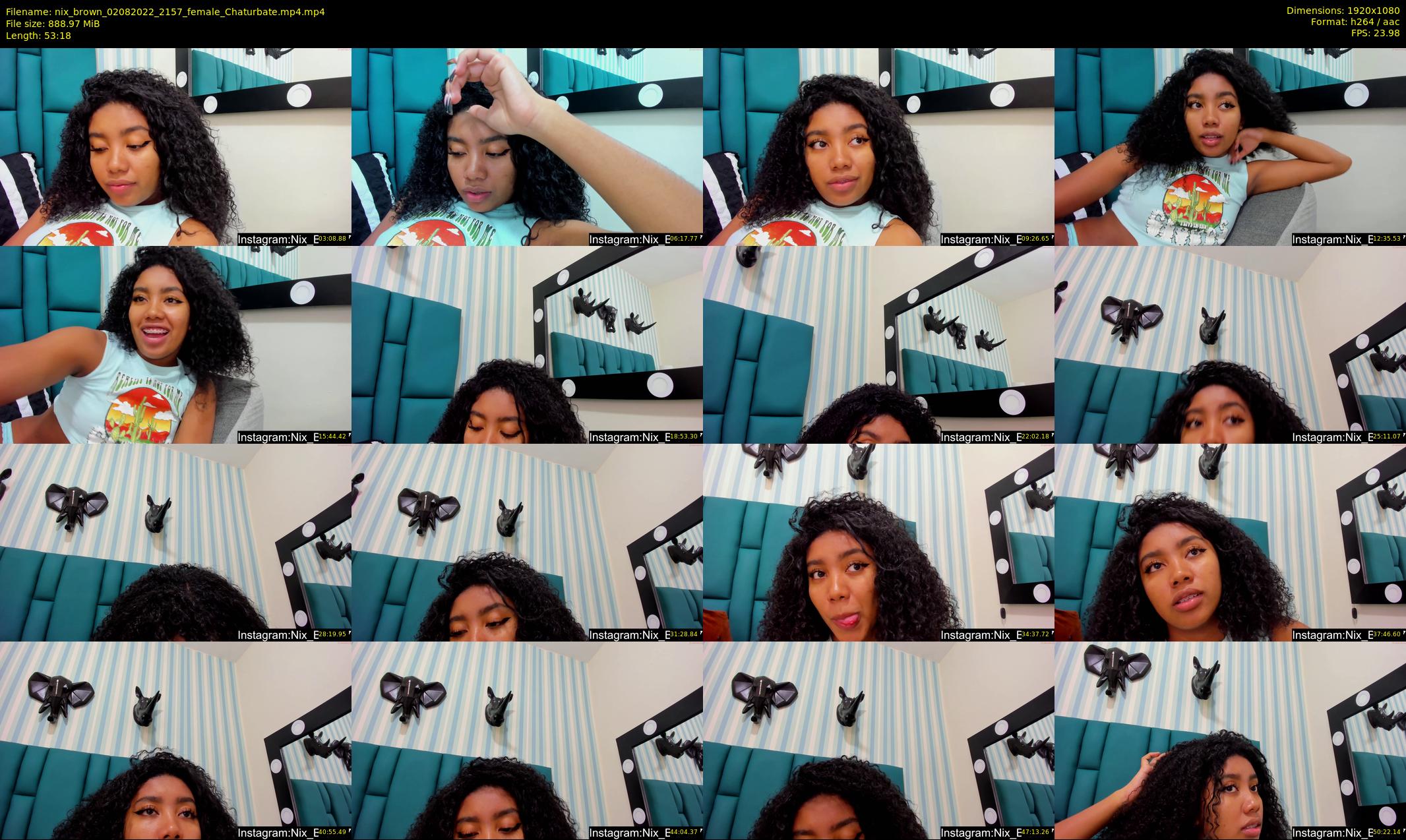 nix_brown — 54 minute Chaturbate female cam show recording, 1080p, Aug 2, 2022