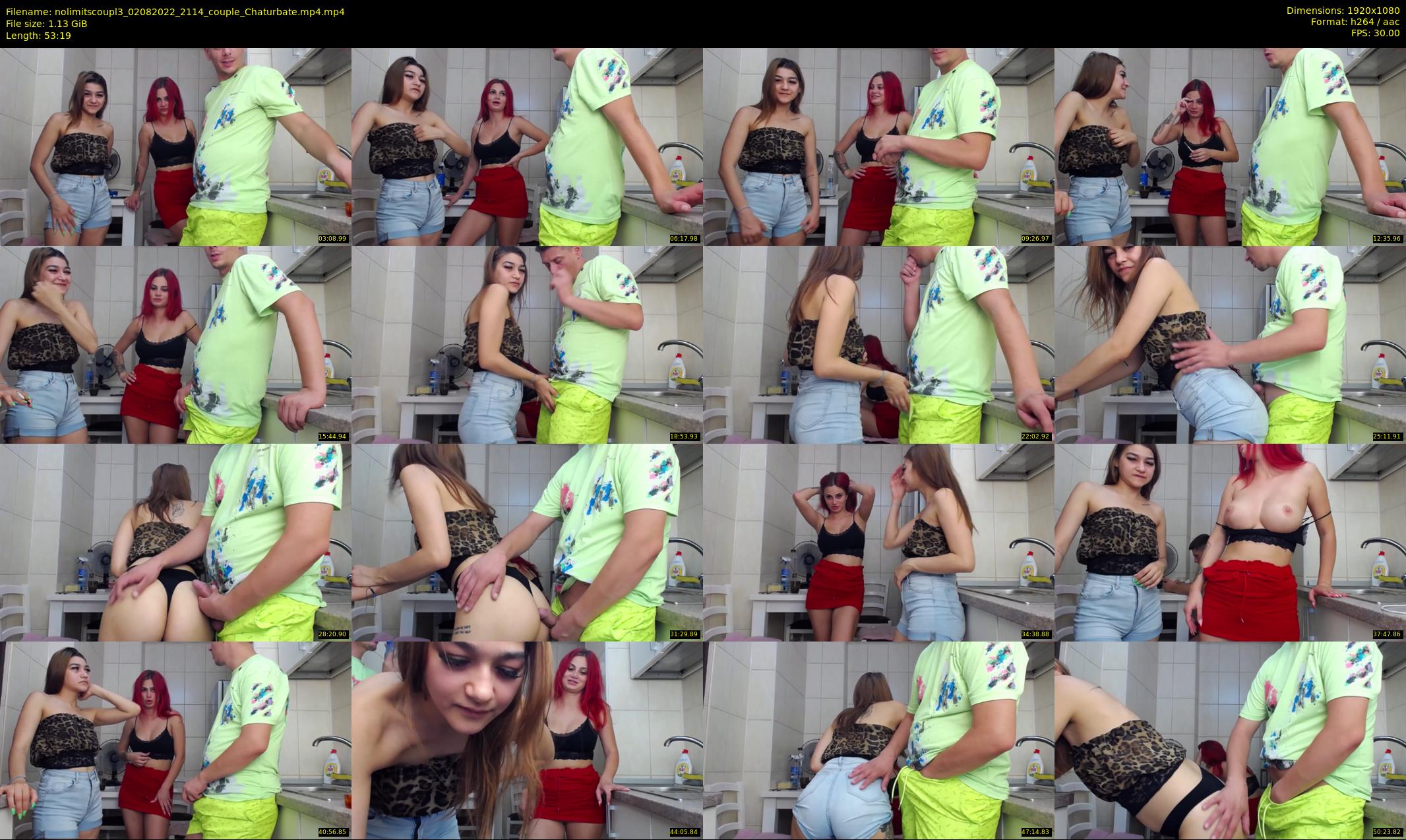 nolimitscoupl3 — 54 minute Chaturbate couple cam show recording, 1080p, Aug 2, 2022