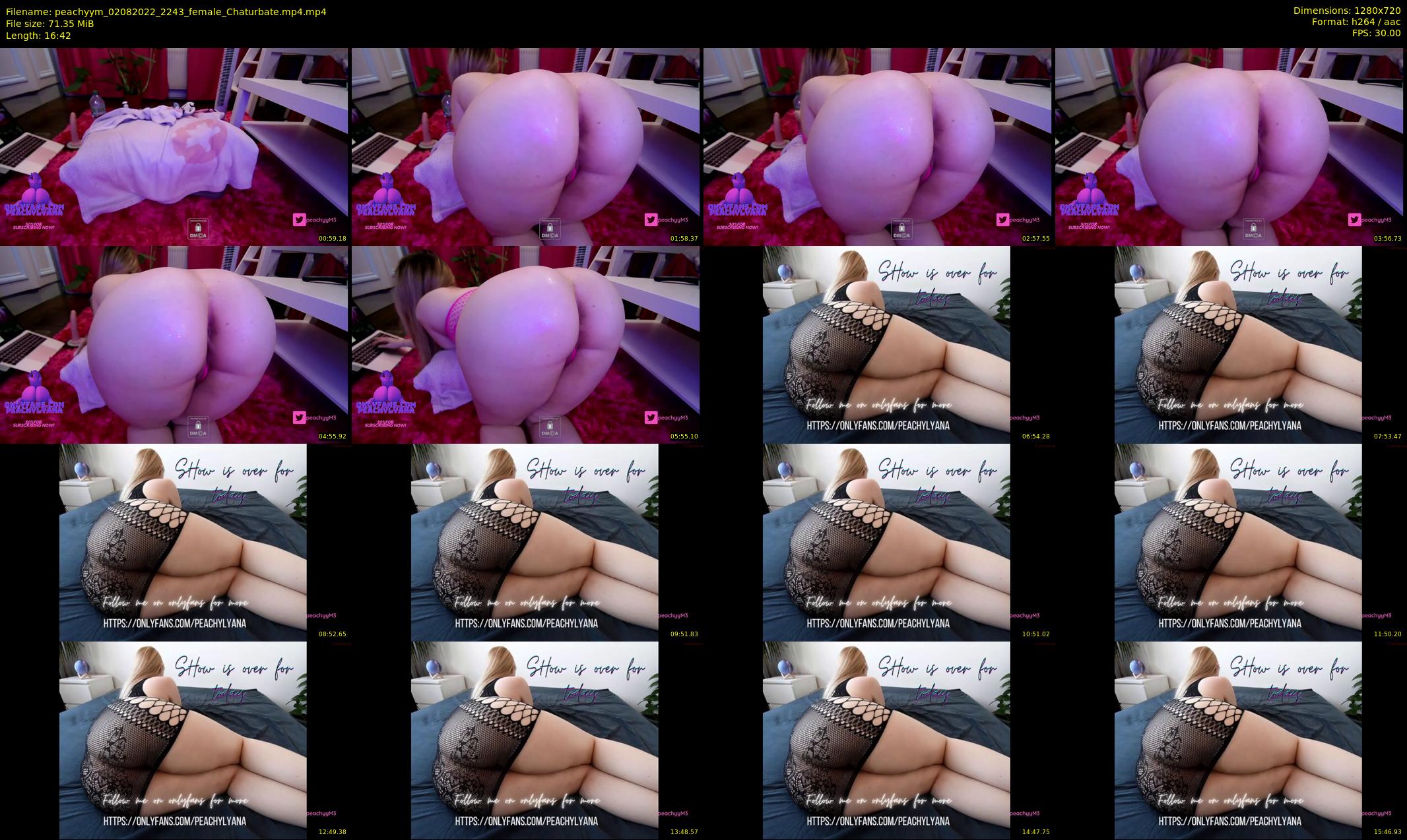 peachyym — 17 minute Chaturbate female cam show recording, 720p, Aug 2, 2022