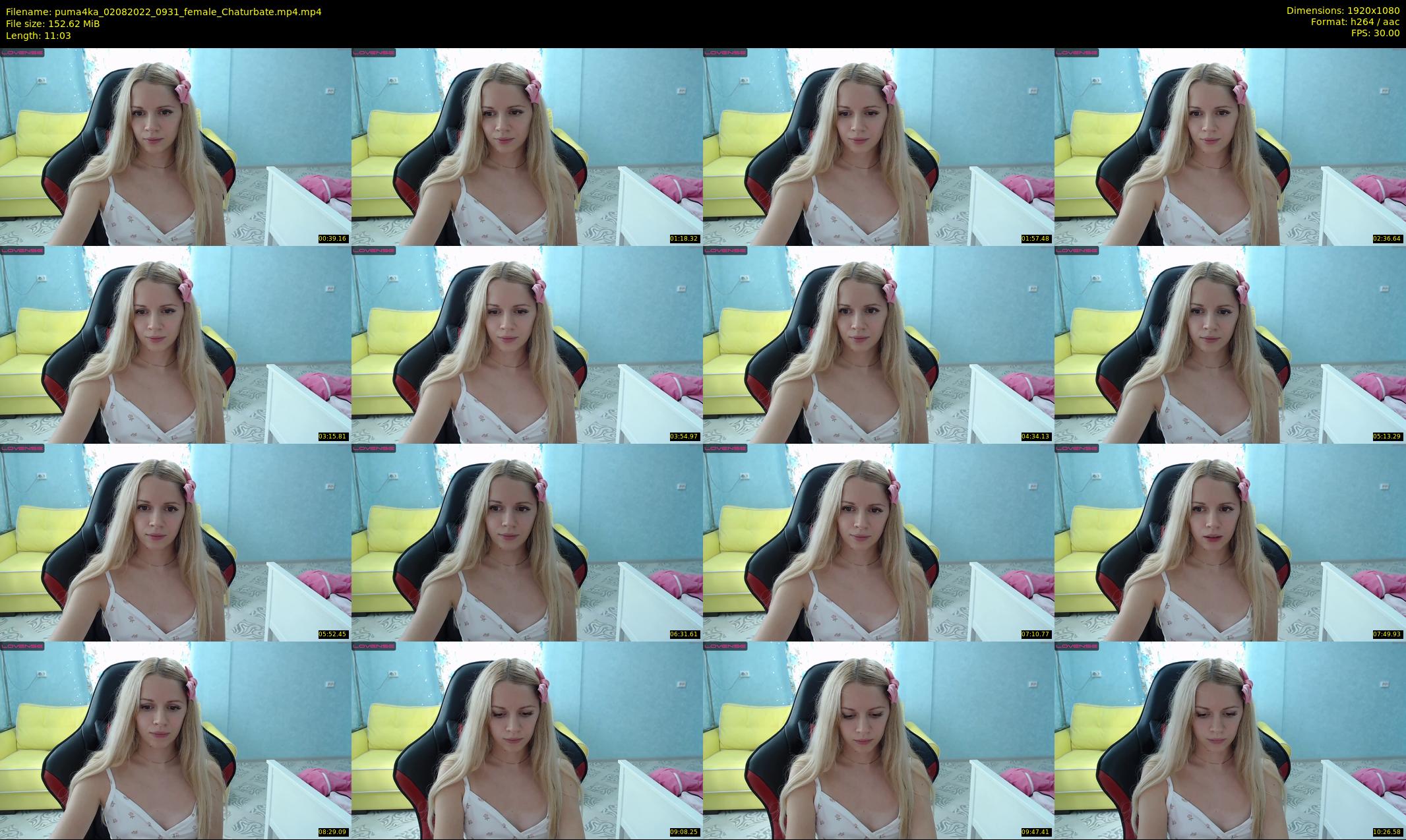 puma4ka — 12 minute Chaturbate female cam show recording, 1080p, Aug 2, 2022