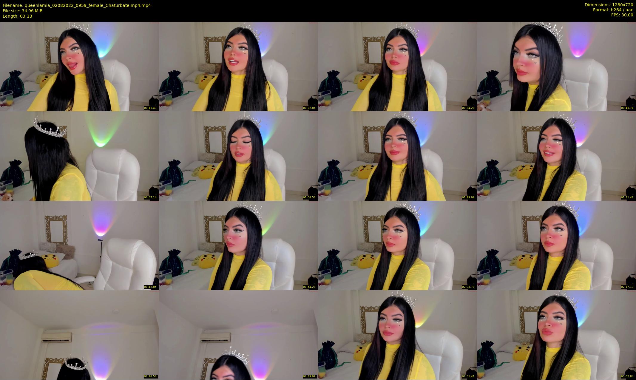 queenlamia — 4 minute Chaturbate female cam show recording, 720p, Aug 2, 2022