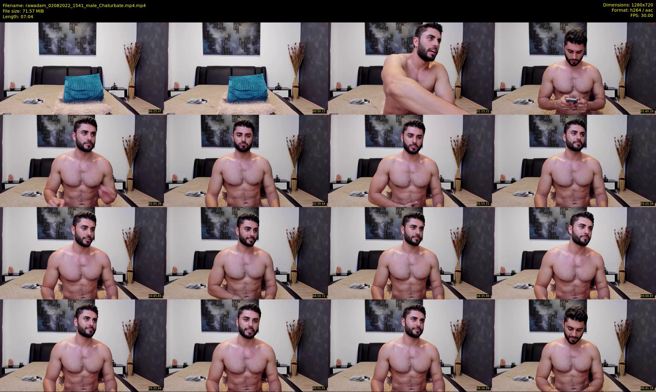 rawadam — 8 minute Chaturbate male cam show recording, 720p, Aug 2, 2022