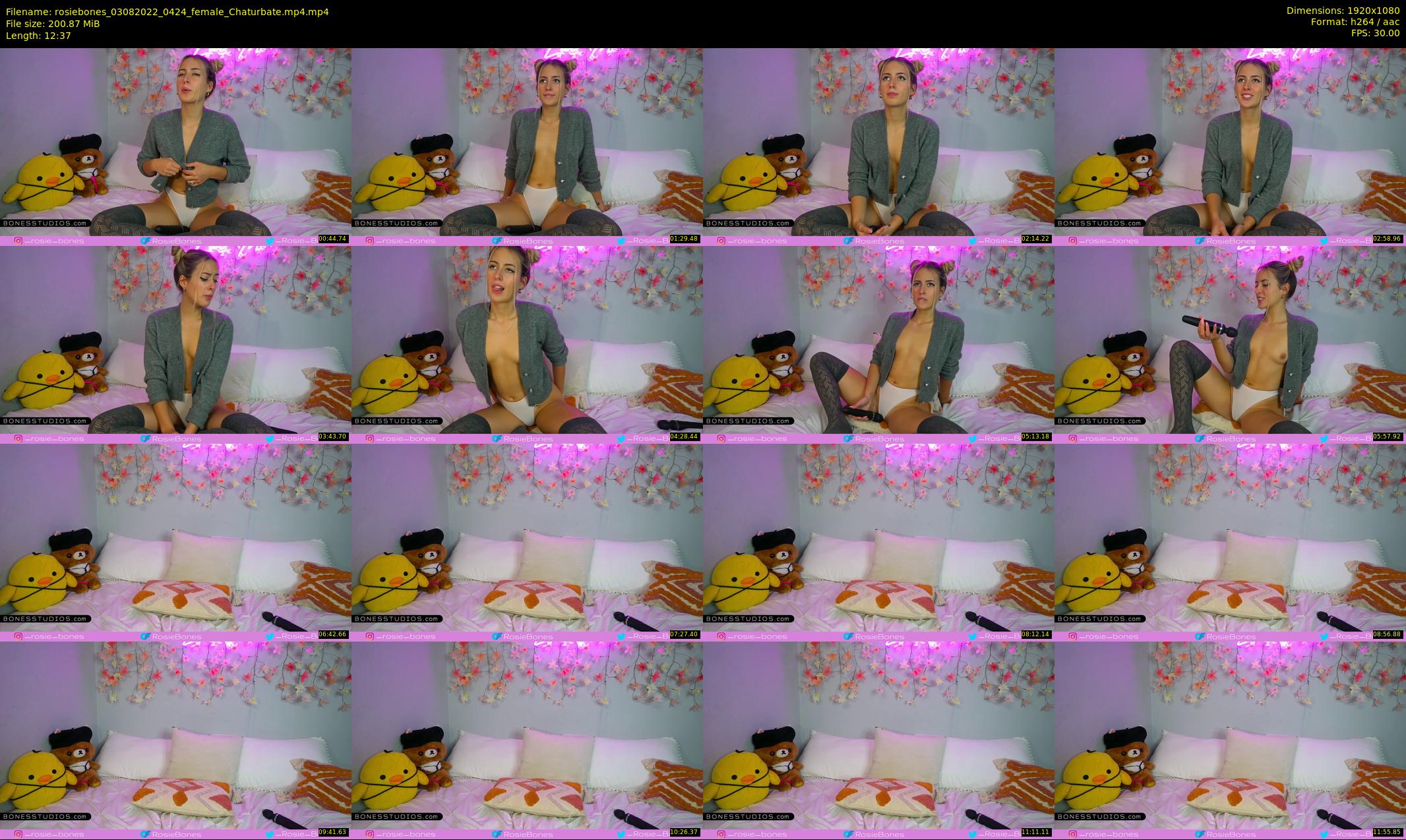 rosiebones — 13 minute Chaturbate female cam show recording, 1080p, Aug 3, 2022