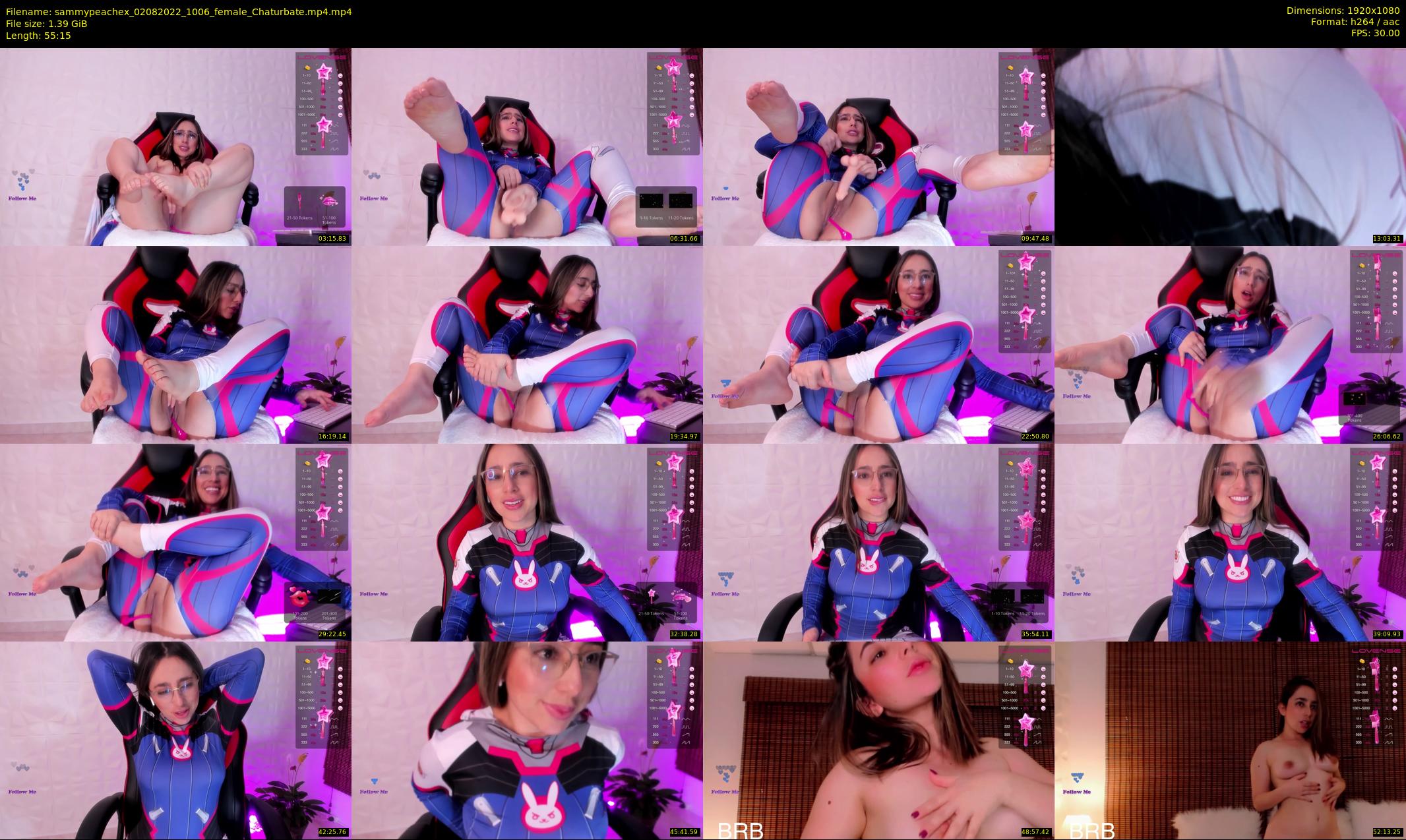 sammypeachex — 56 minute Chaturbate female cam show recording, 1080p, Aug 2, 2022