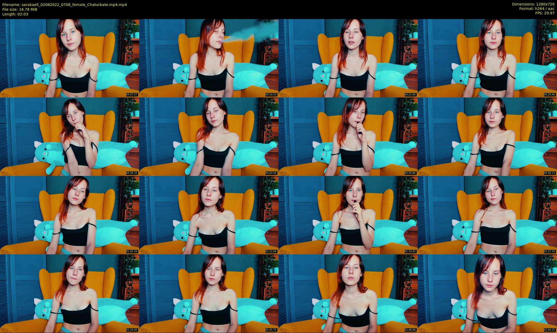 sarakaell — 3 minute Chaturbate female cam show recording, 720p, Aug 2, 2022