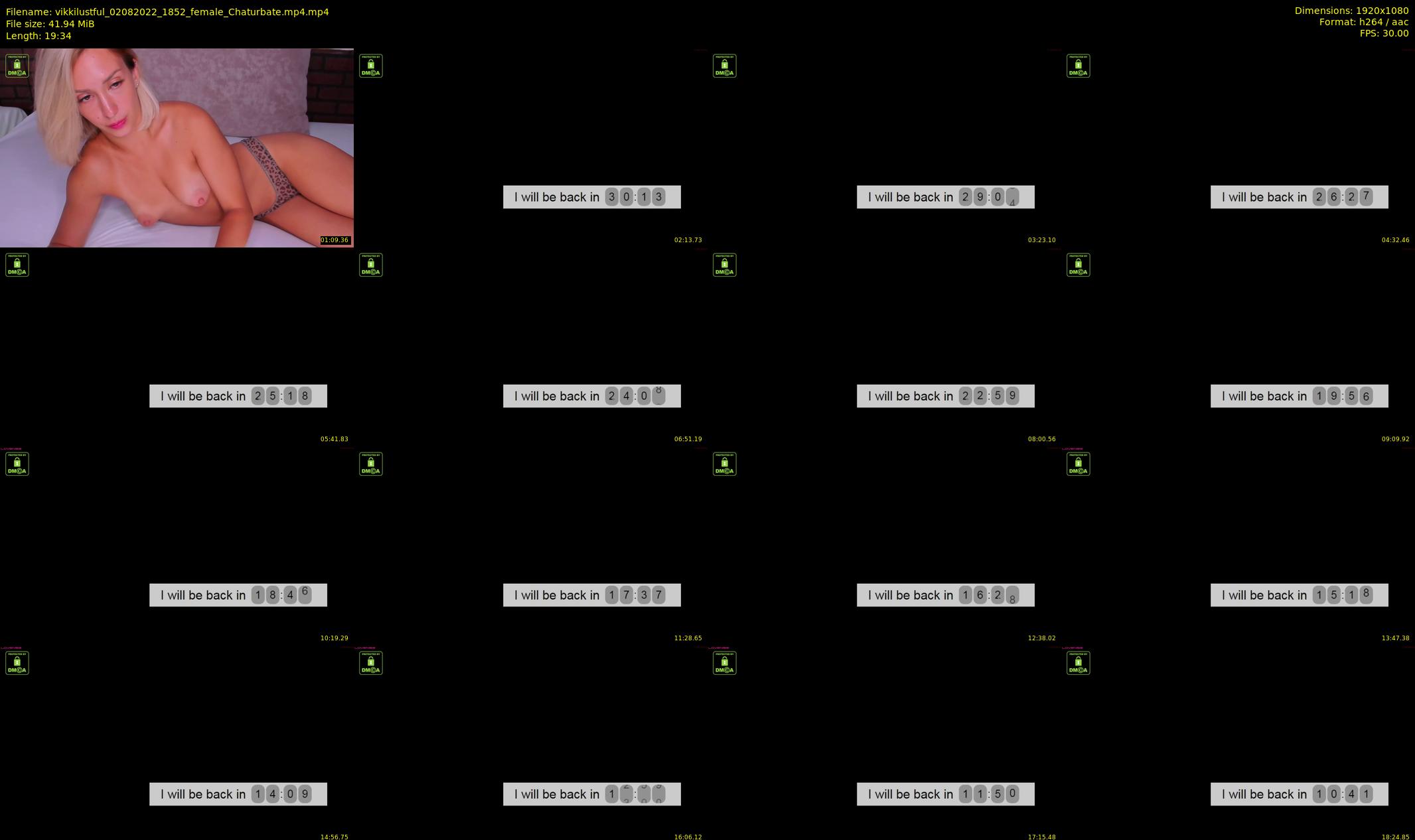 vikkilustful — 20 minute Chaturbate female cam show recording, 1080p, Aug 2, 2022