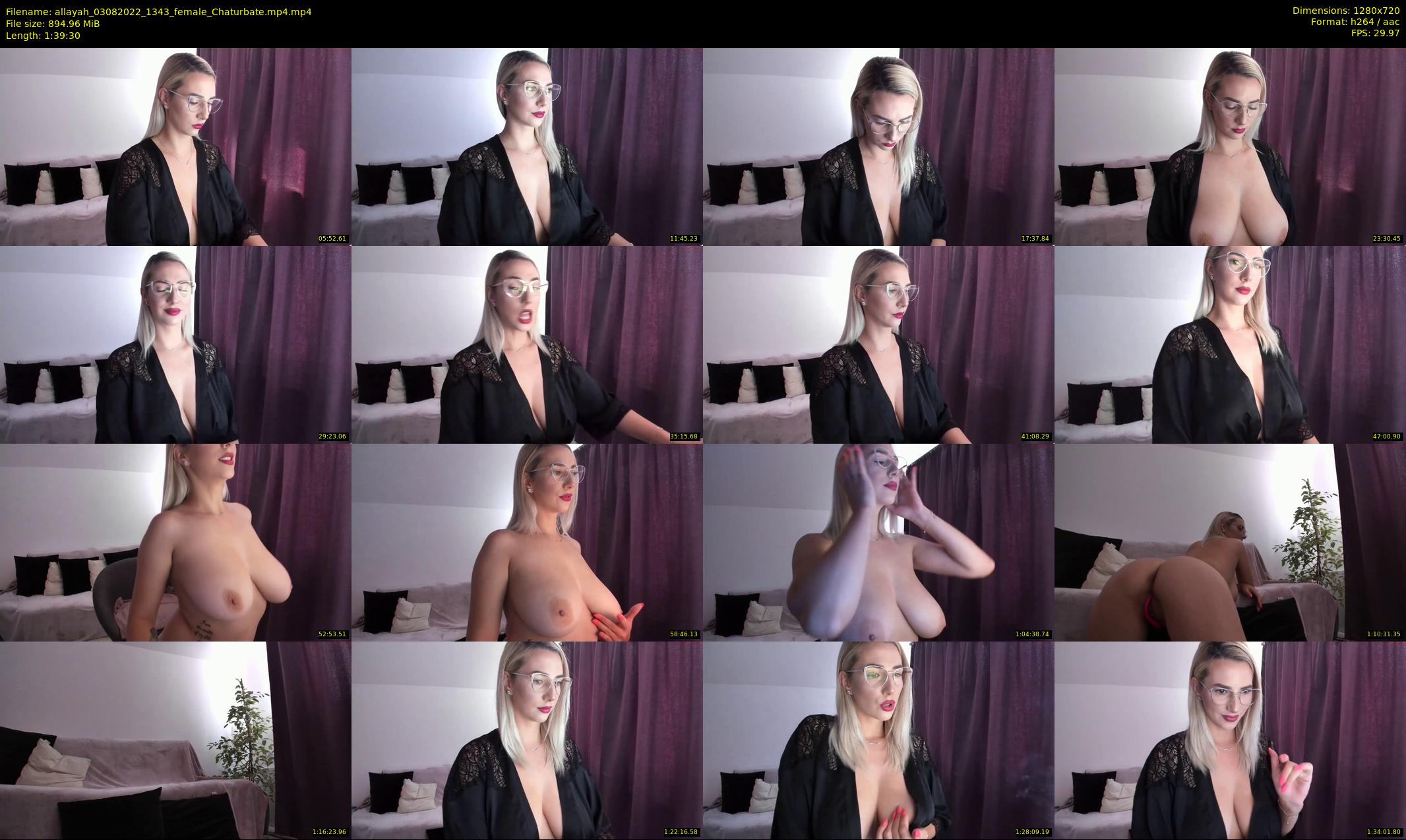 allayah — 100 minute Chaturbate female cam show recording, 720p, Aug 3, 2022