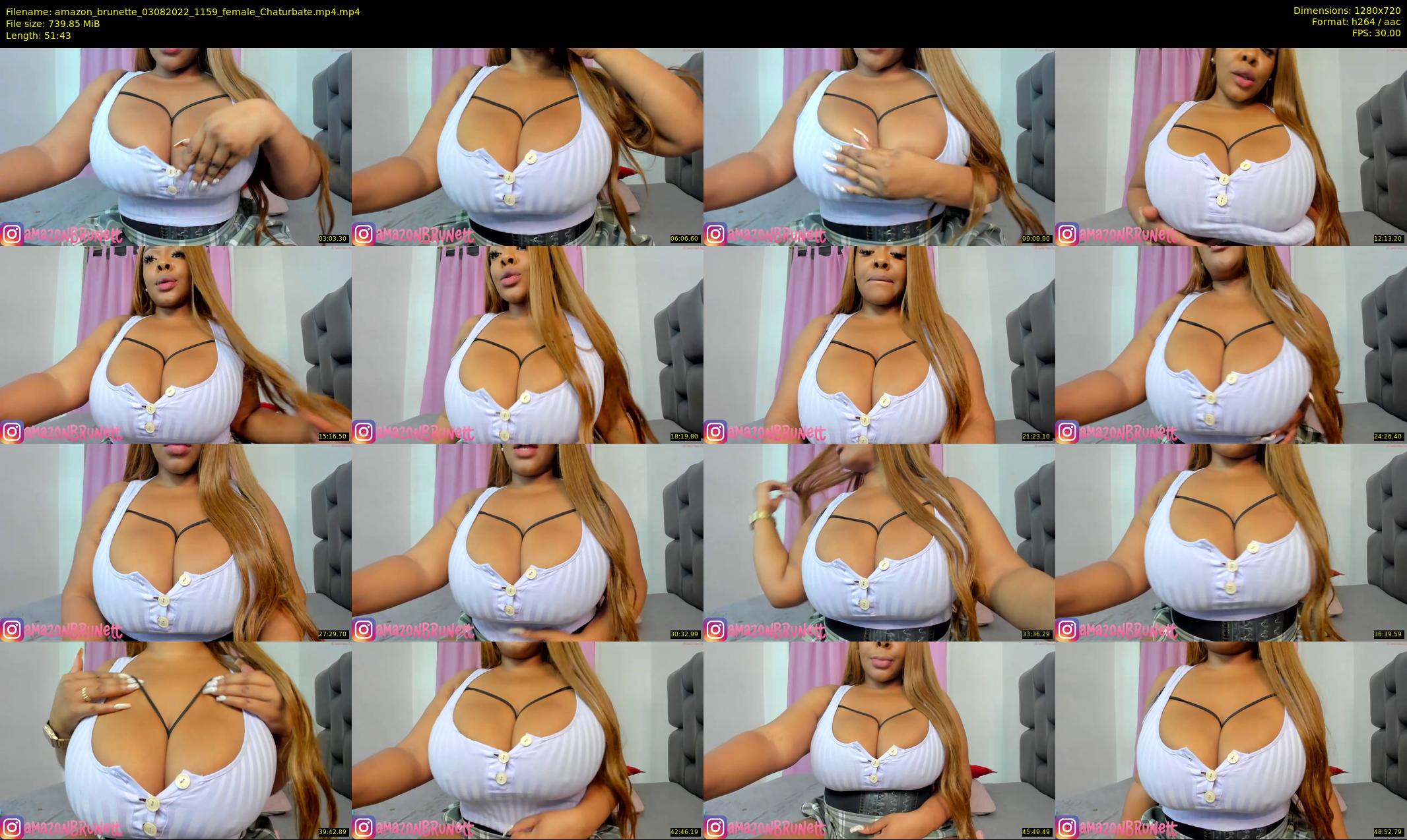 amazon_brunette — 52 minute Chaturbate female cam show recording, 720p, Aug 3, 2022
