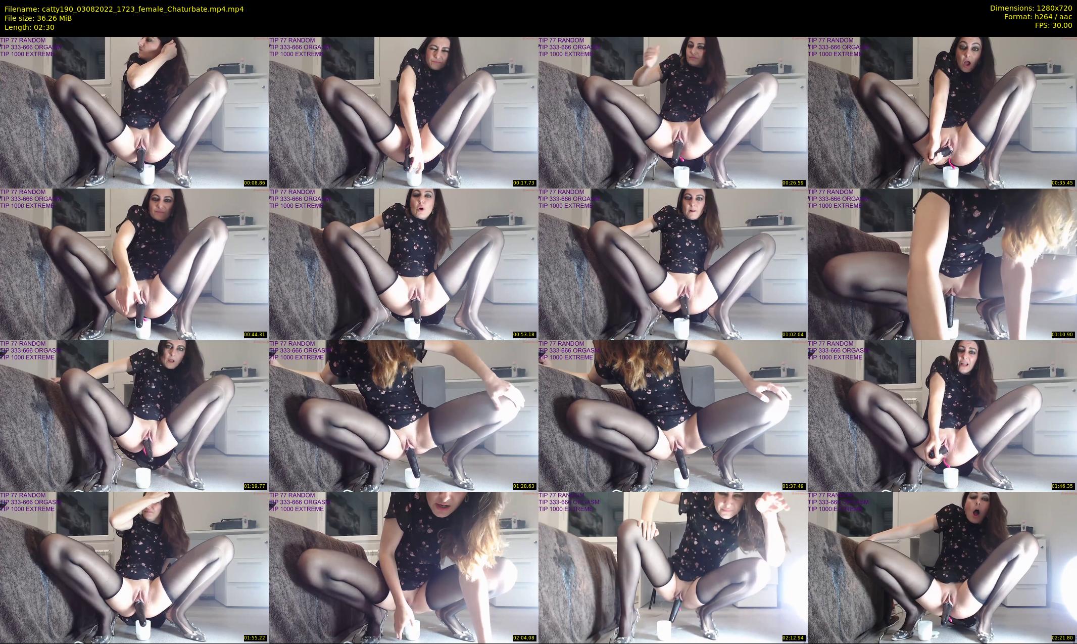 catty190 — 3 minute Chaturbate female cam show recording, 720p, Aug 3, 2022