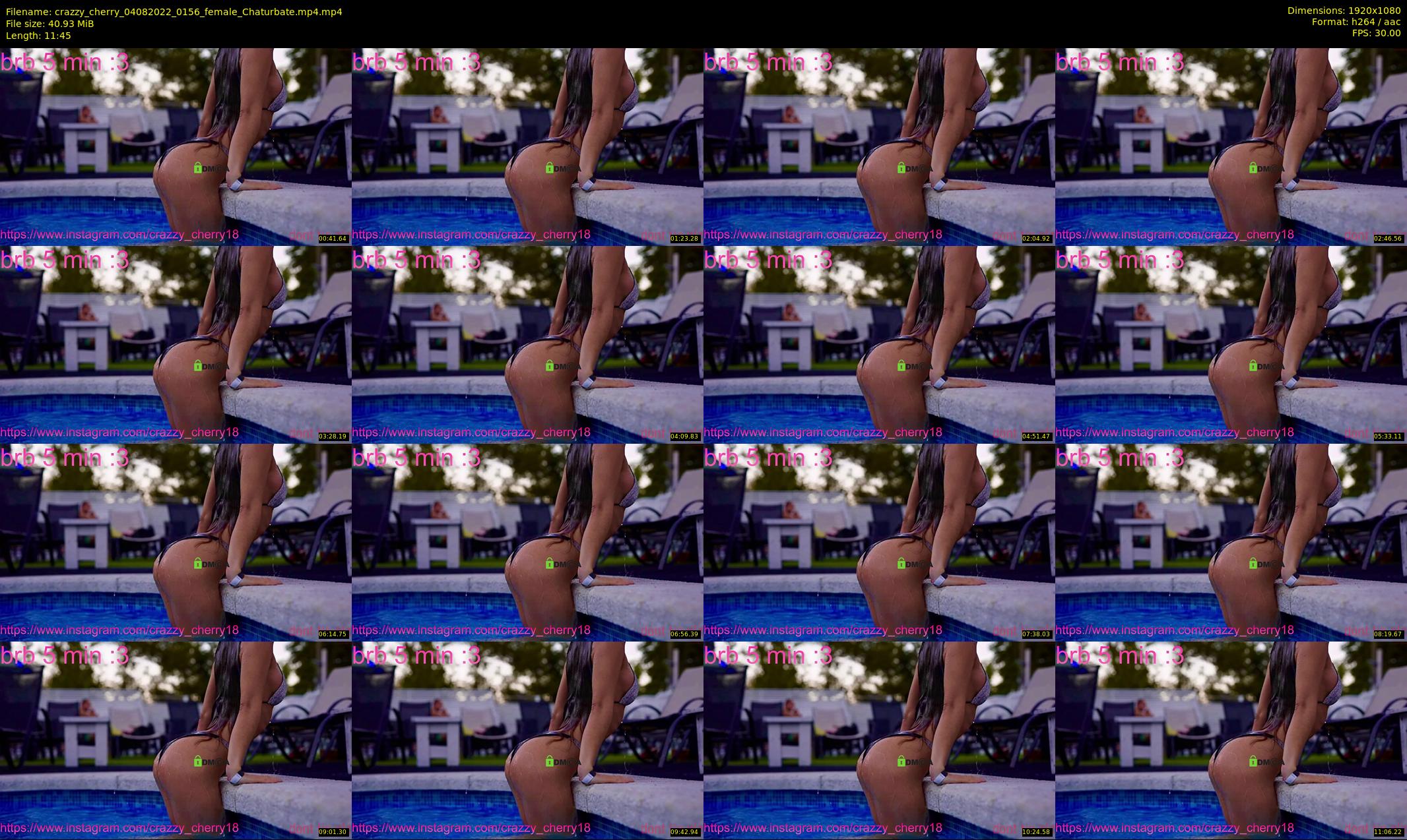 crazzy_cherry — 12 minute Chaturbate female cam show recording, 1080p, Aug 4, 2022