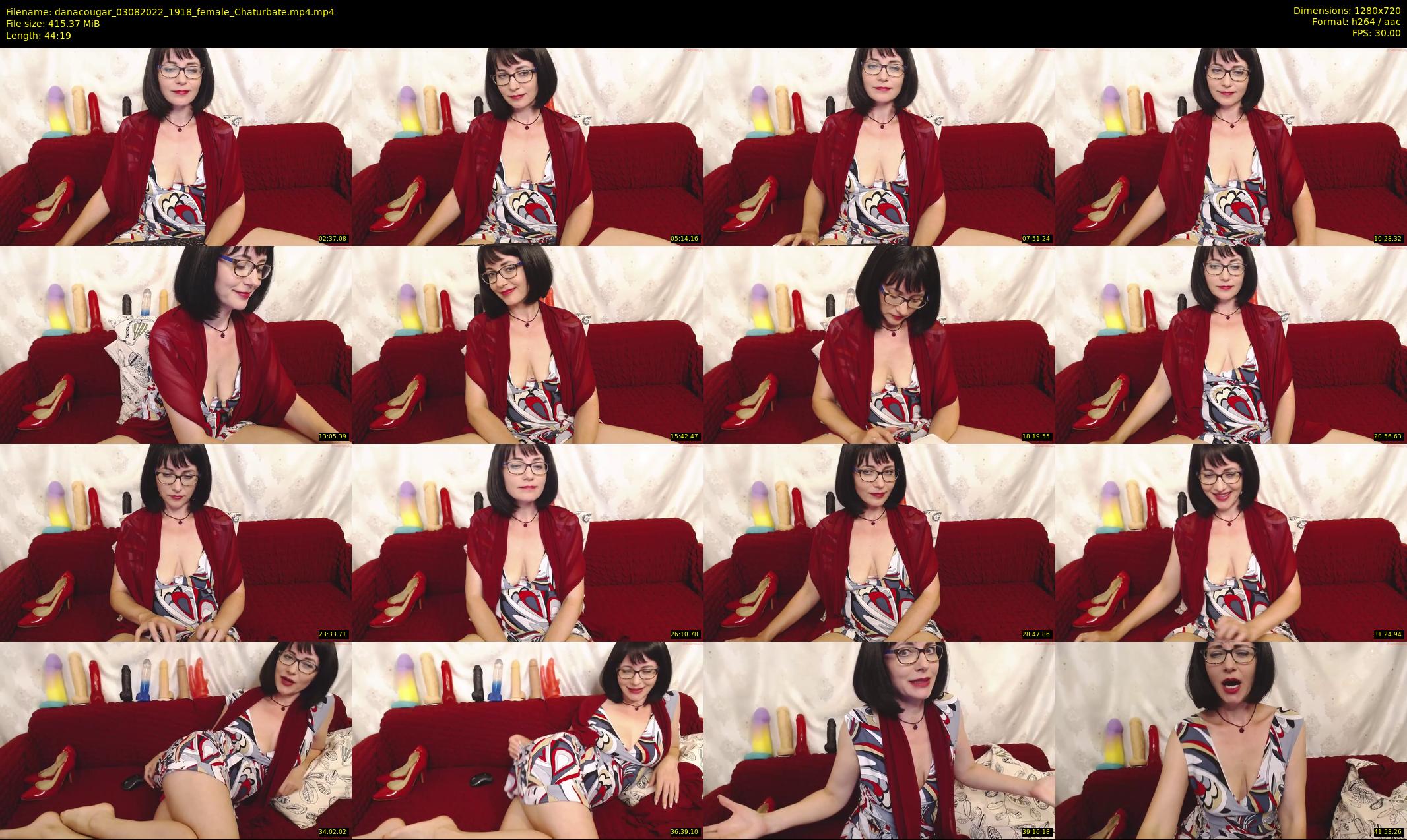 danacougar — 45 minute Chaturbate female cam show recording, 720p, Aug 3, 2022