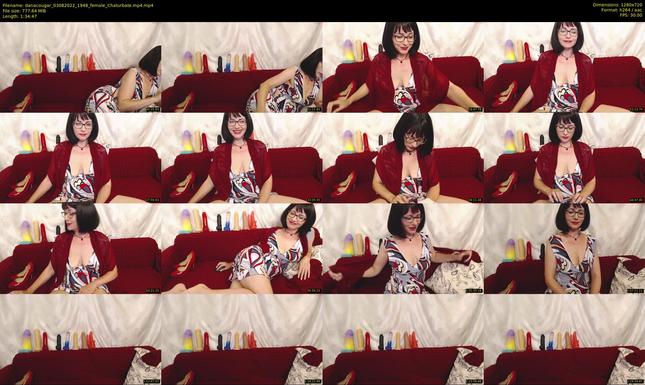 danacougar — 95 minute Chaturbate female cam show recording, 720p, Aug 3, 2022