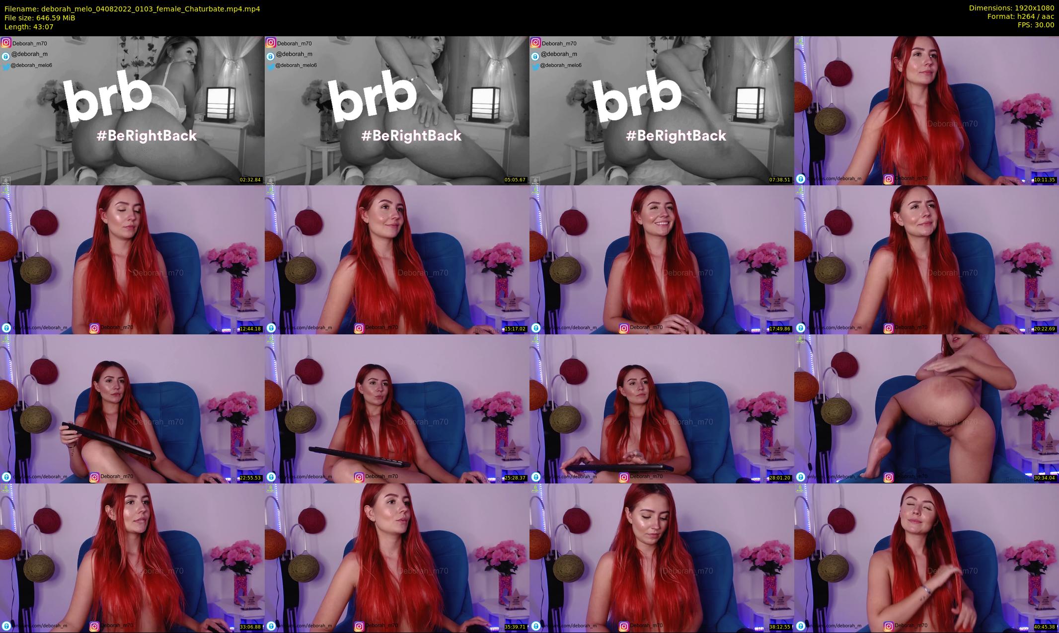 deborah_melo — 44 minute Chaturbate female cam show recording, 1080p, Aug 4, 2022