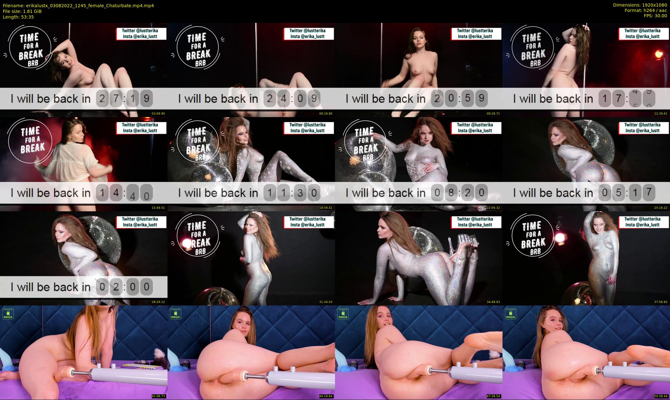 erikalustx — 54 minute Chaturbate female cam show recording, 1080p, Aug 3, 2022