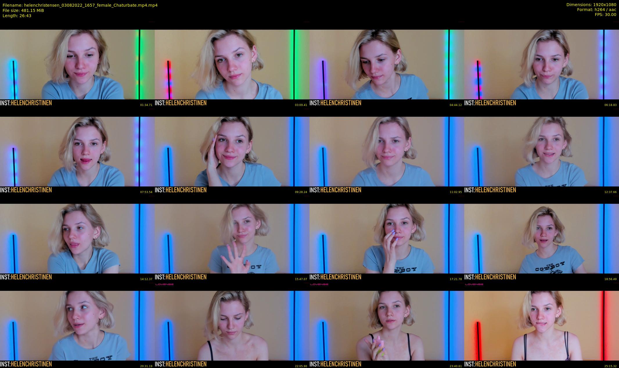 helenchristensen — 27 minute Chaturbate female cam show recording, 1080p, Aug 3, 2022
