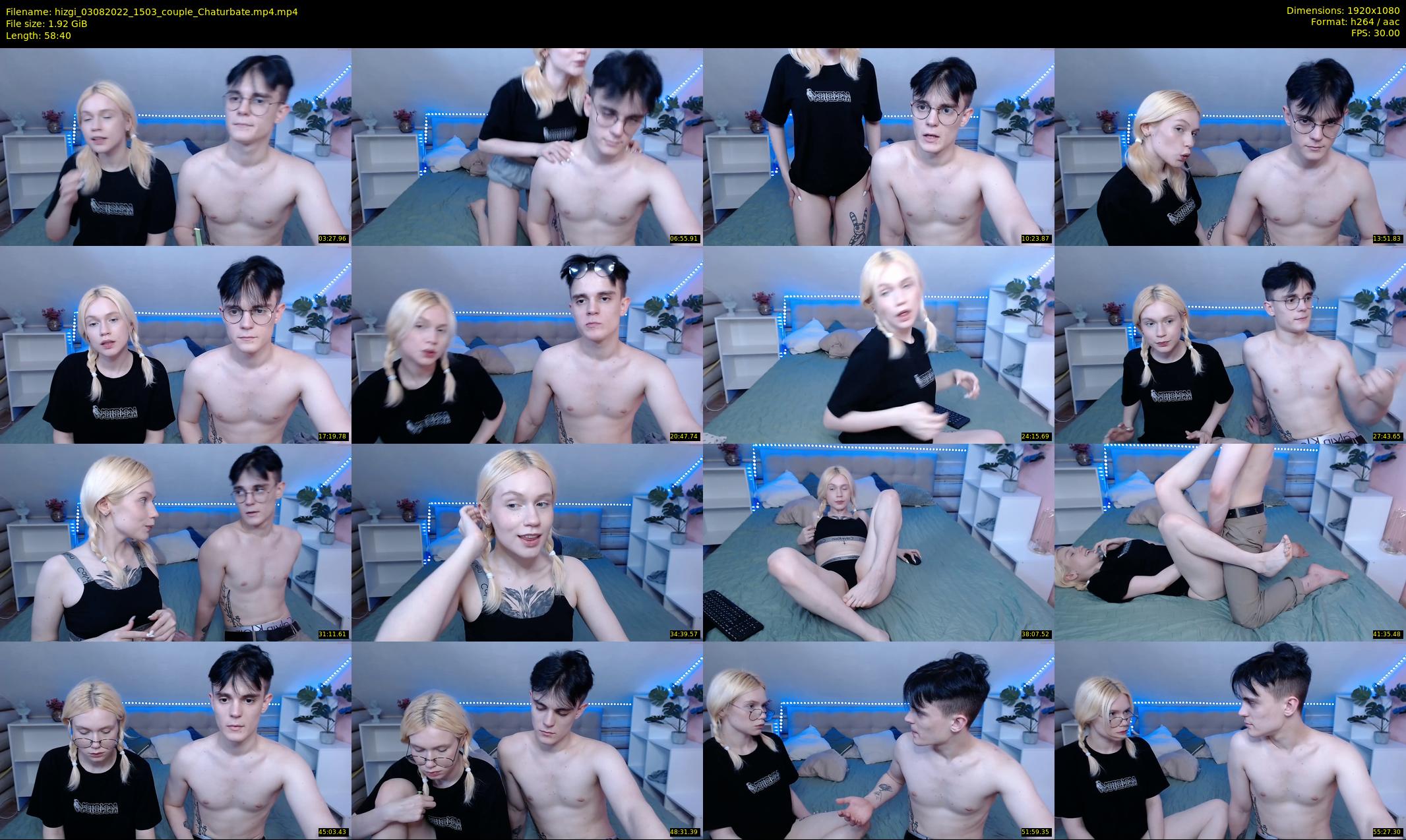 hizgi — 59 minute Chaturbate couple cam show recording, 1080p, Aug 3, 2022