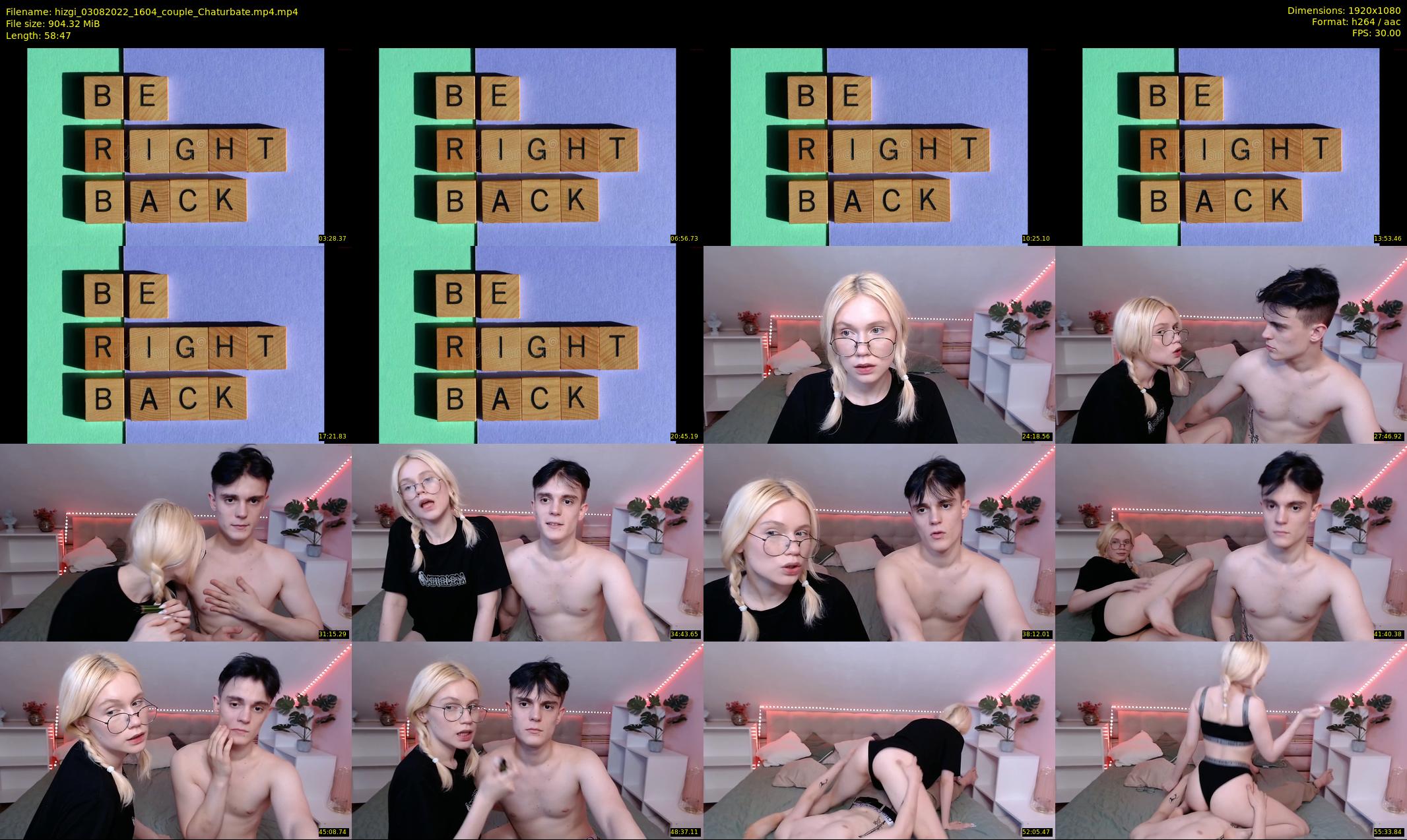 hizgi — 59 minute Chaturbate couple cam show recording, 1080p, Aug 3, 2022
