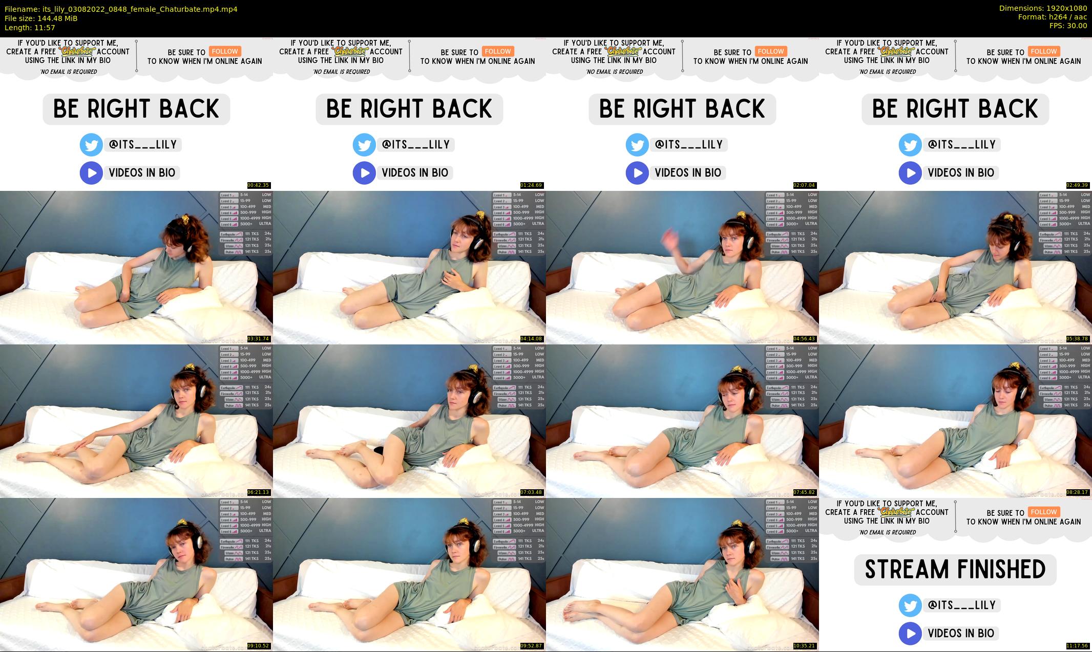 its_lily — 12 minute Chaturbate female cam show recording, 1080p, Aug 3, 2022