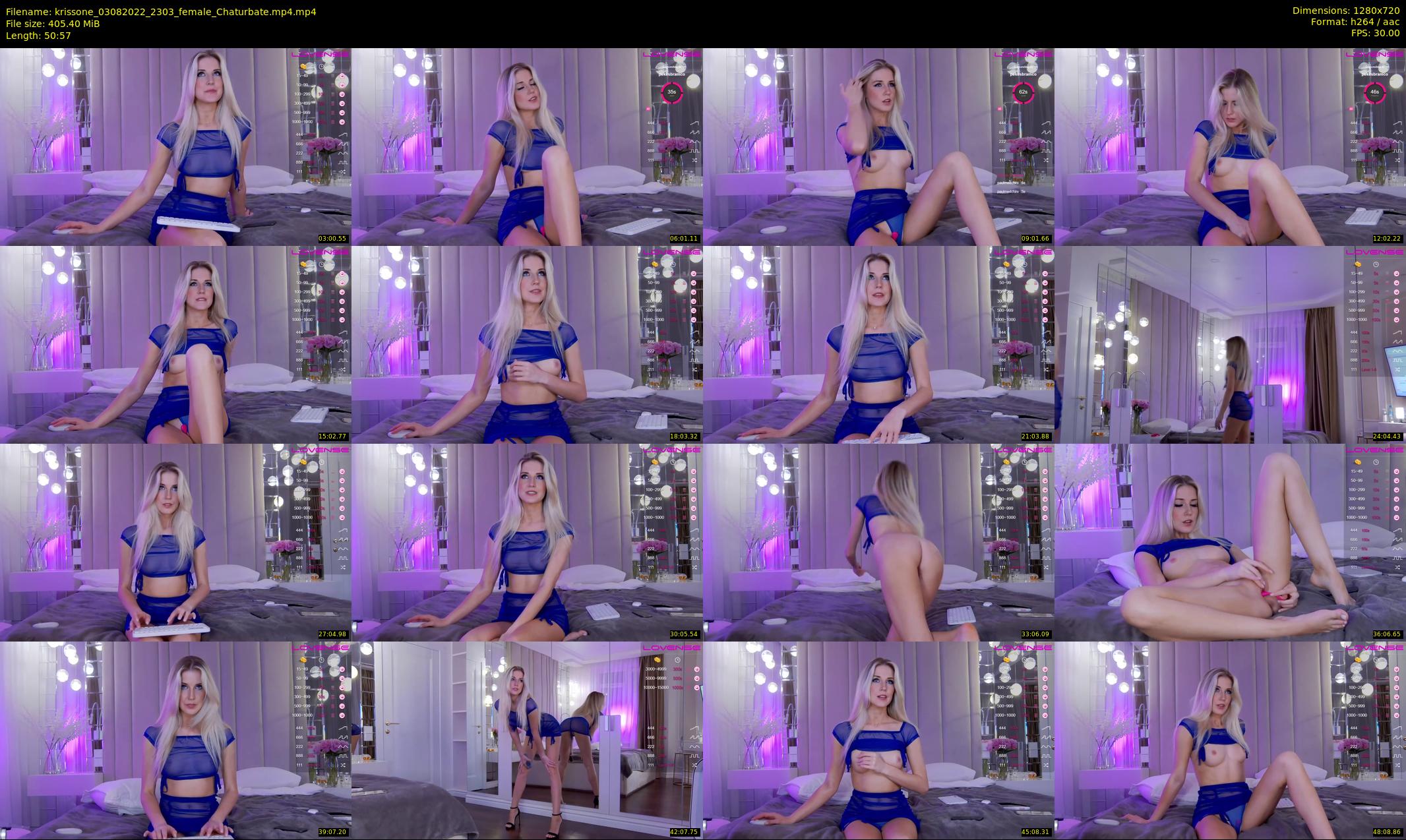 krissone — 51 minute Chaturbate female cam show recording, 720p, Aug 3, 2022