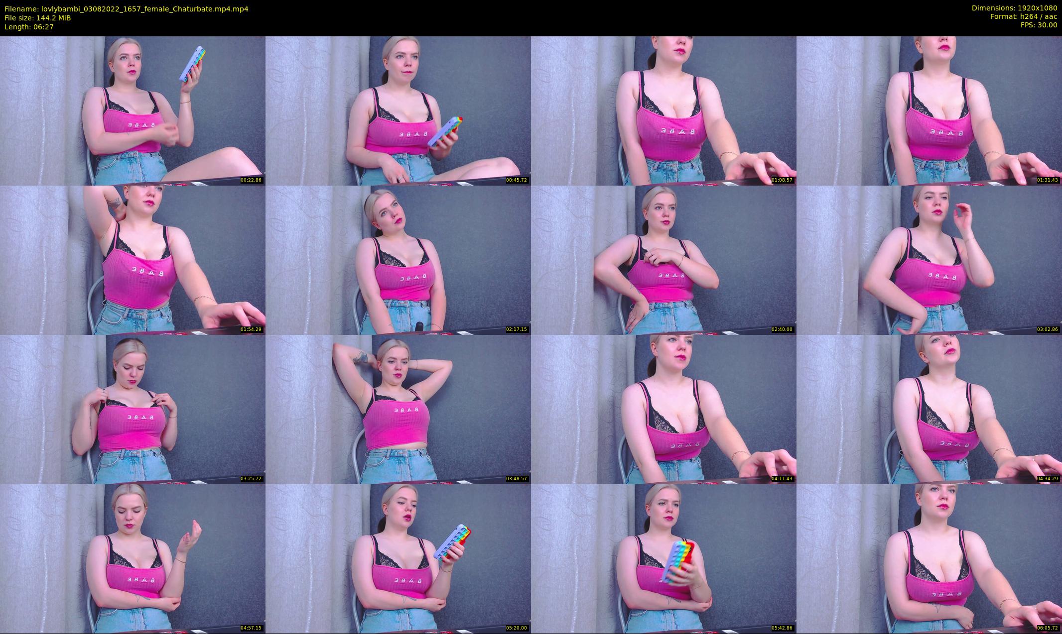 lovlybambi — 7 minute Chaturbate female cam show recording, 1080p, Aug 3, 2022