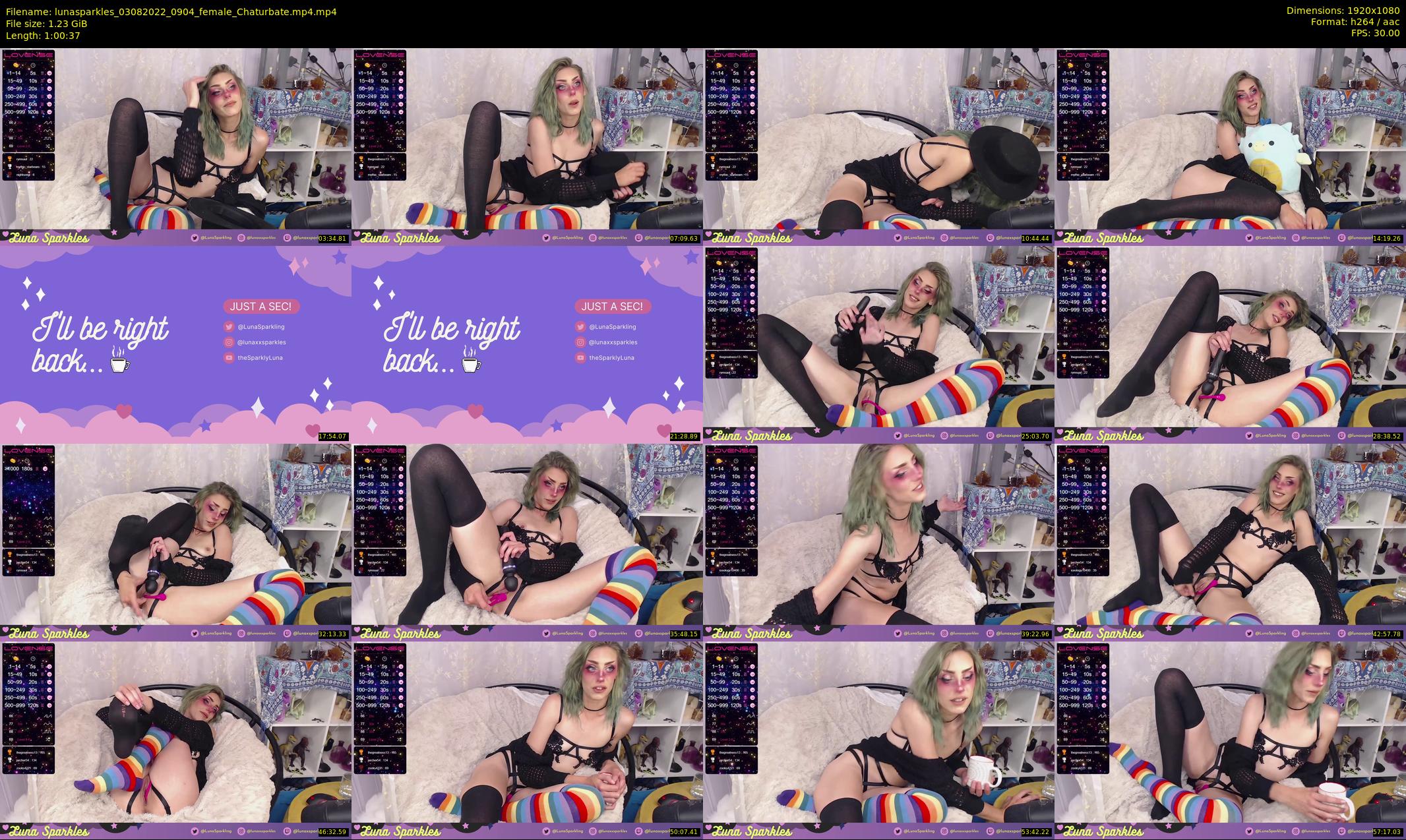 lunasparkles — 61 minute Chaturbate female cam show recording, 1080p, Aug 3, 2022
