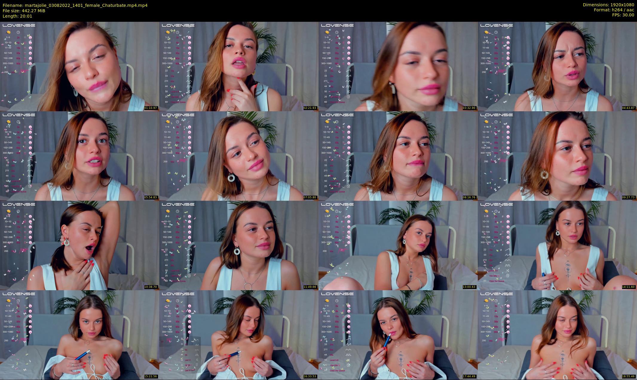 martajolie — 21 minute Chaturbate female cam show recording, 1080p, Aug 3, 2022