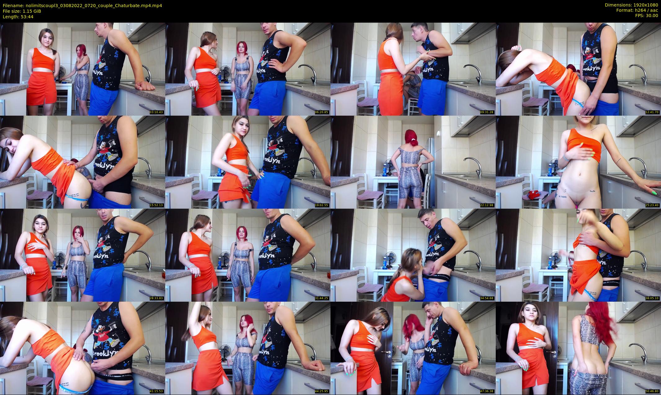 nolimitscoupl3 — 54 minute Chaturbate couple cam show recording, 1080p, Aug 3, 2022