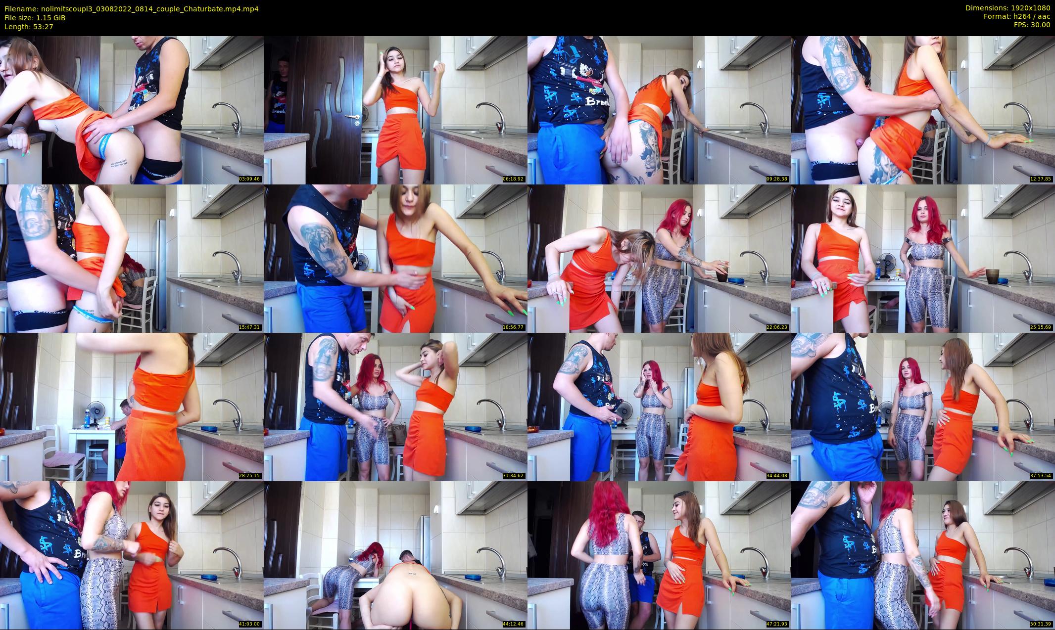 nolimitscoupl3 — 54 minute Chaturbate couple cam show recording, 1080p, Aug 3, 2022