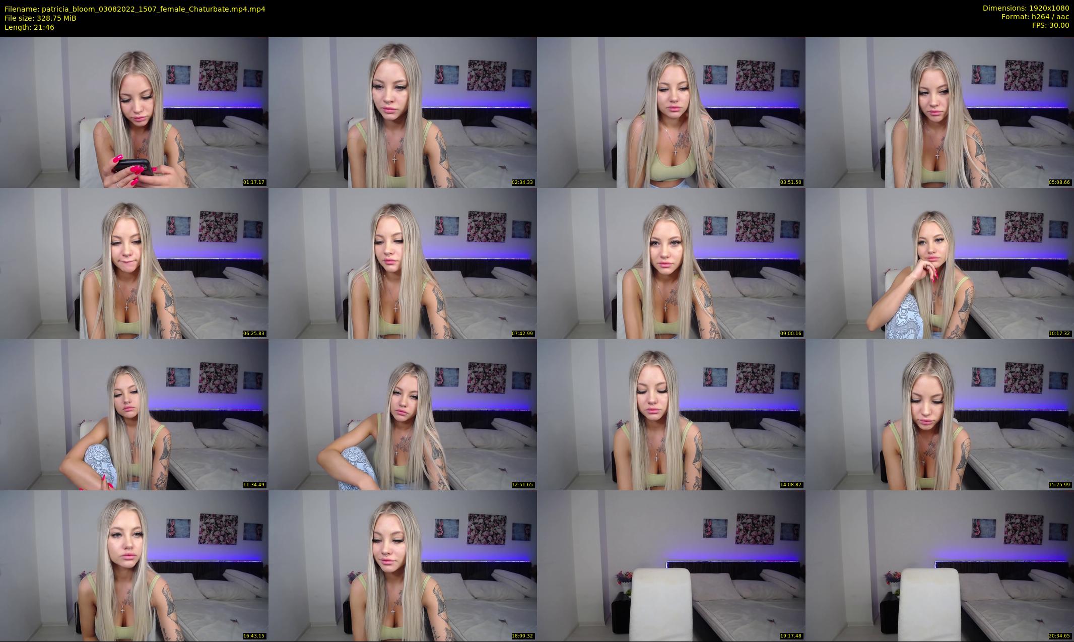patricia_bloom — 22 minute Chaturbate female cam show recording, 1080p, Aug 3, 2022