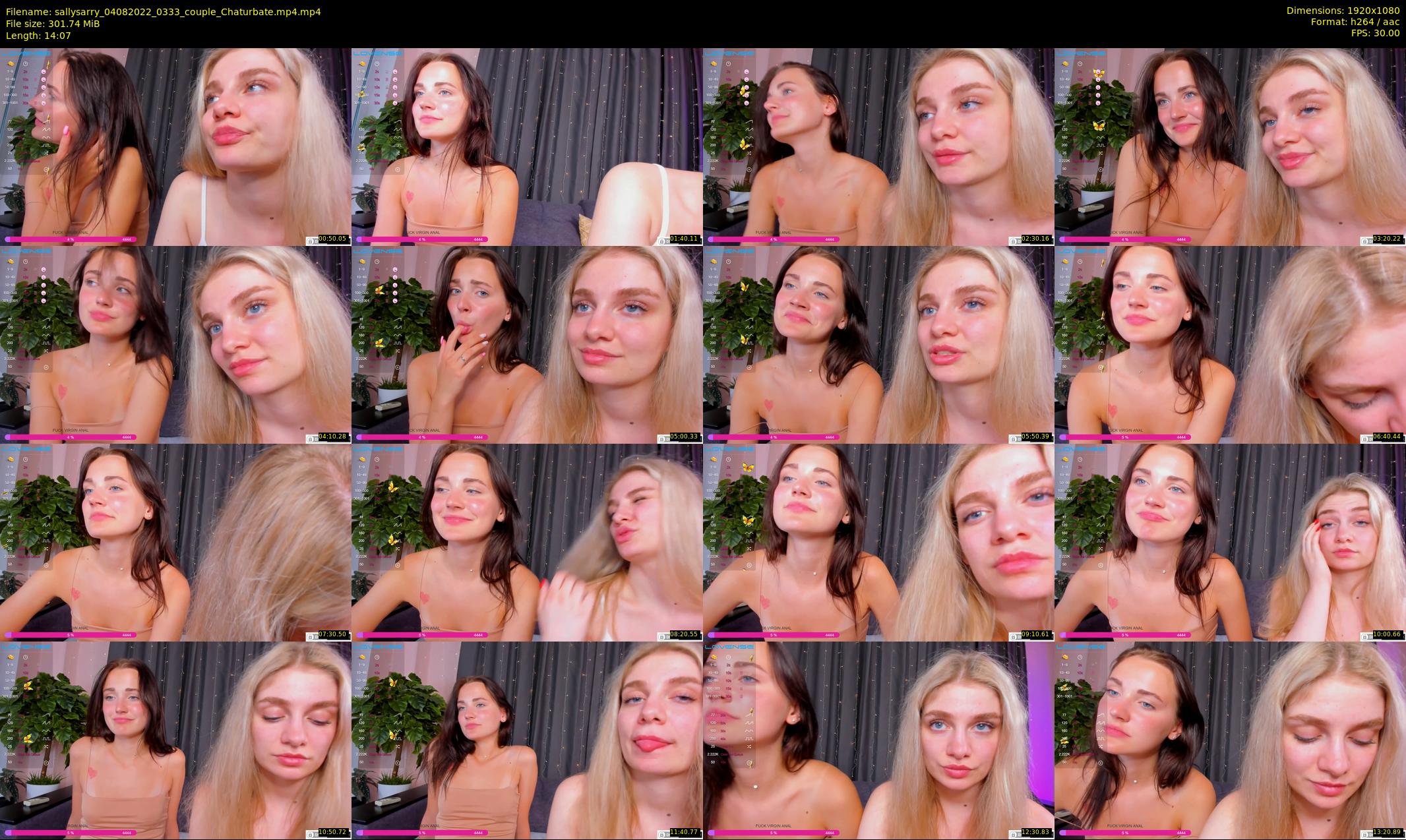 sallysarry — 15 minute Chaturbate couple cam show recording, 1080p, Aug 4, 2022