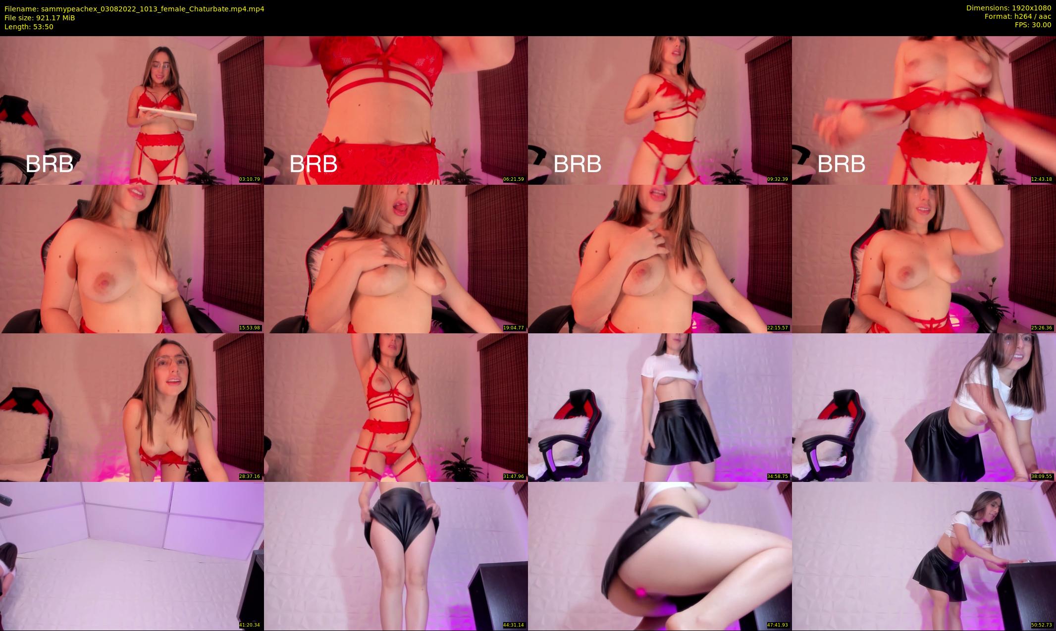 sammypeachex — 54 minute Chaturbate female cam show recording, 1080p, Aug 3, 2022