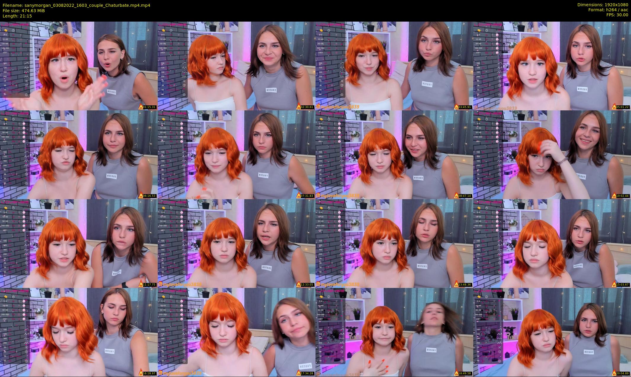 sanymorgan — 22 minute Chaturbate couple cam show recording, 1080p, Aug 3, 2022