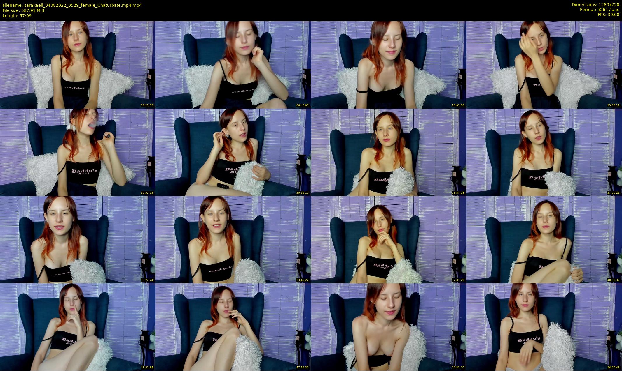 sarakaell — 58 minute Chaturbate female cam show recording, 720p, Aug 4, 2022
