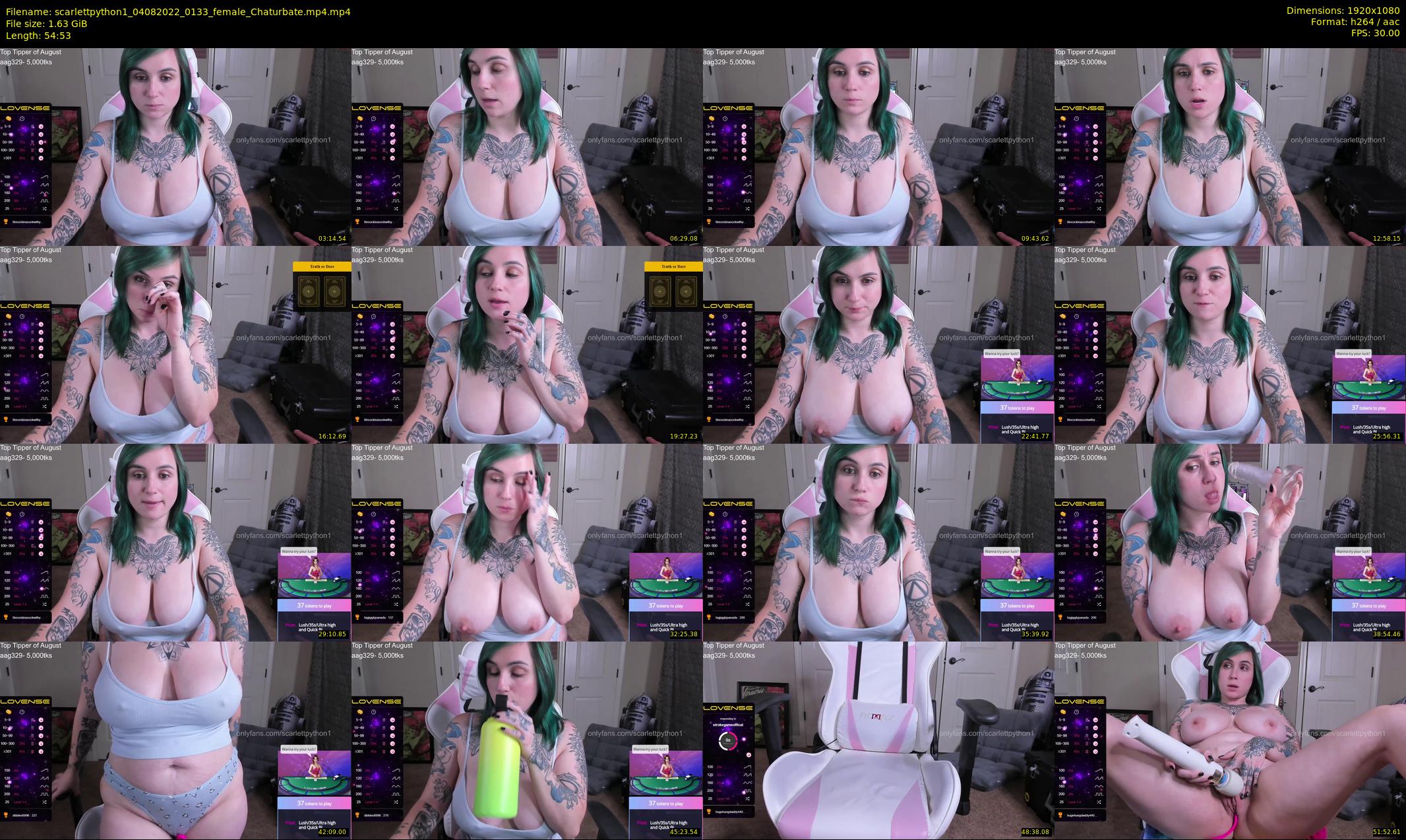 scarlettpython1 — 55 minute Chaturbate female cam show recording, 1080p, Aug 4, 2022